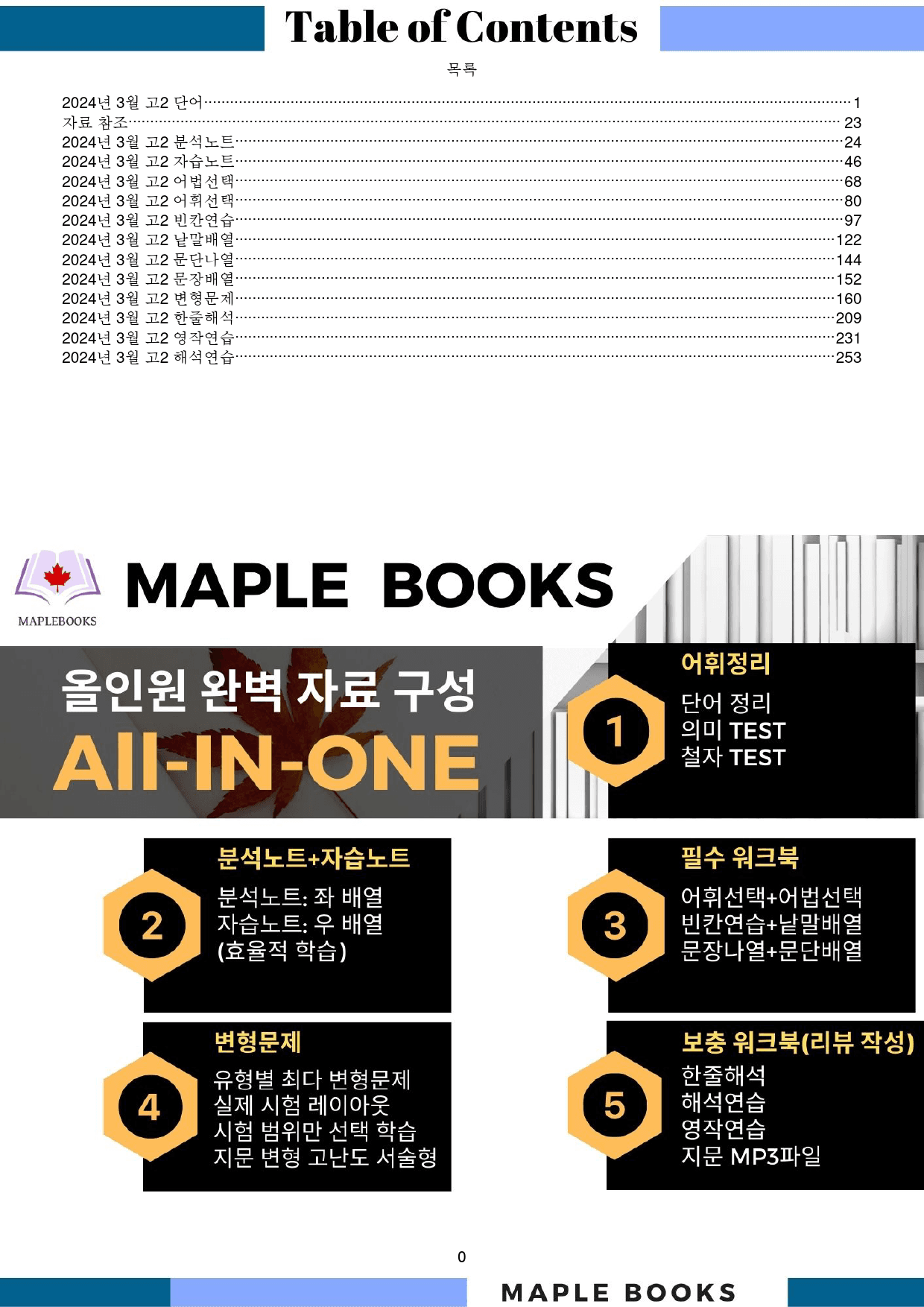 2024년 3월 모의고사 영어 고2 분석노트 변형문제 워크북 274쪽_preview_1