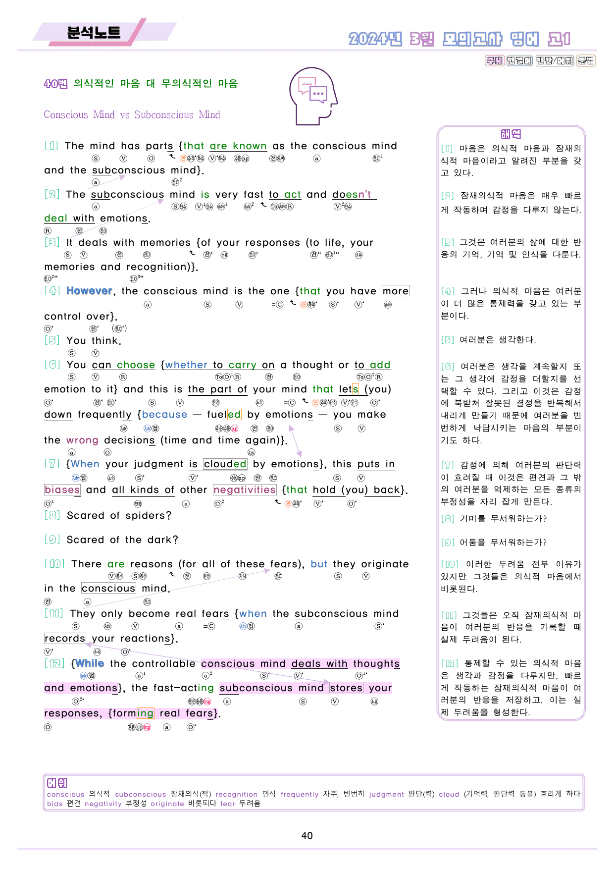 2024년 3월 모의고사 영어 고1 분석노트 워크북_preview_41