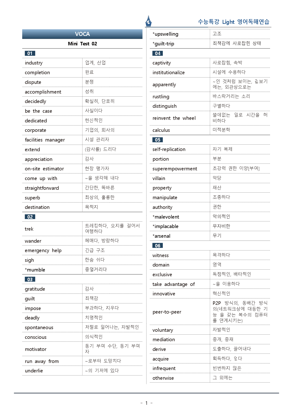 Test 2강_수능특강 LIGHT 영어독해연습_워크북+변형문제(161p)_preview_1