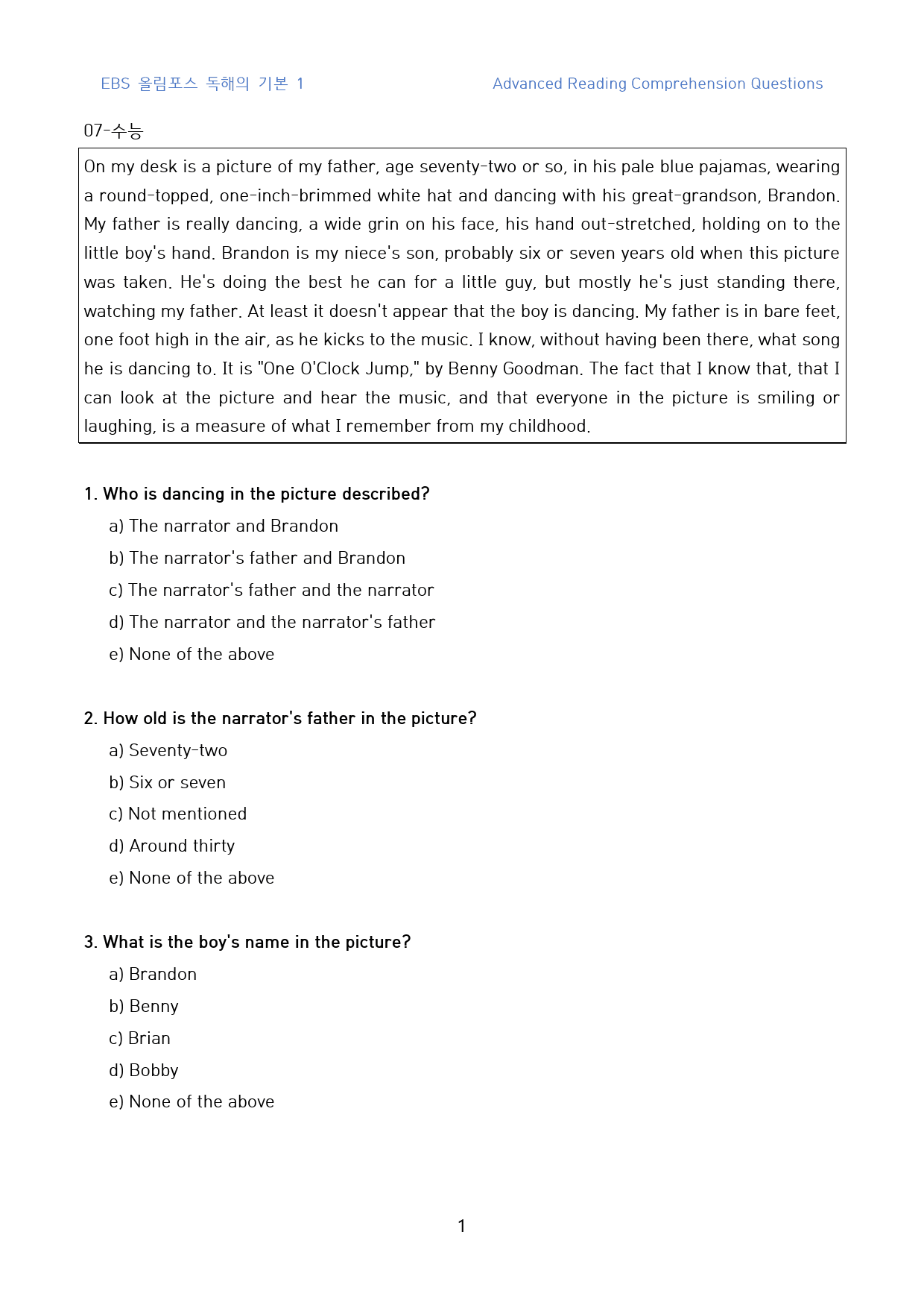 EBS_올림포스_독해의_기본_1_고난도_변형문제(영문)_07강_40문제_preview_1