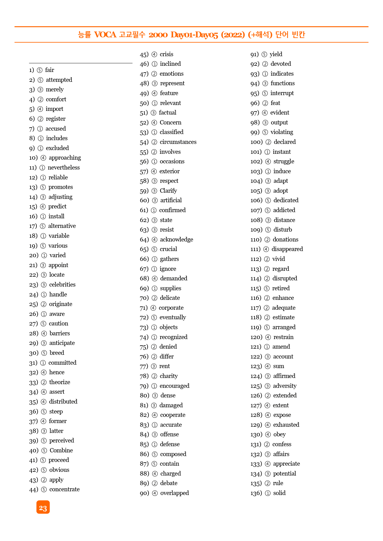 능률 VOCA 고교필수 2000 Day01-05 예문테스트 (2022)_preview_23