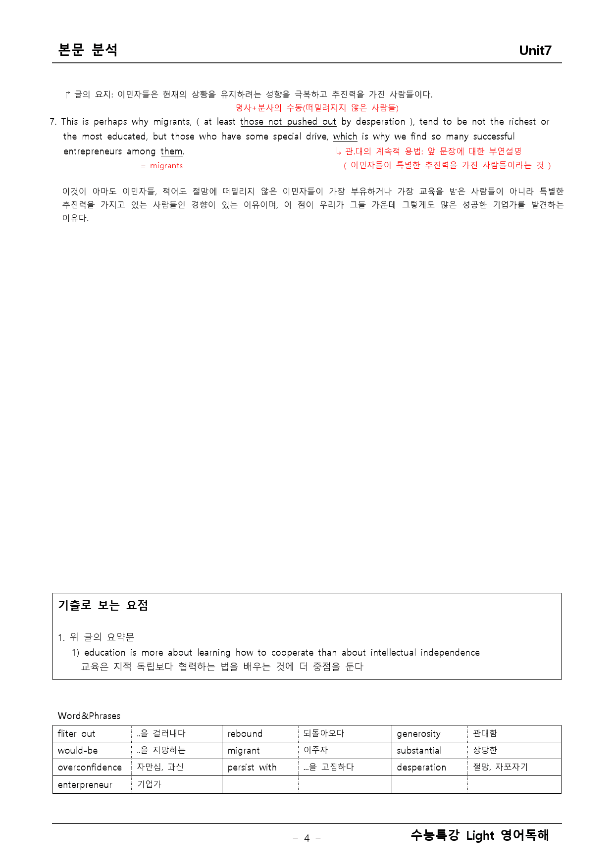 수능특강 Light 영어독해 7단원 본문분석+어법어휘_preview_4