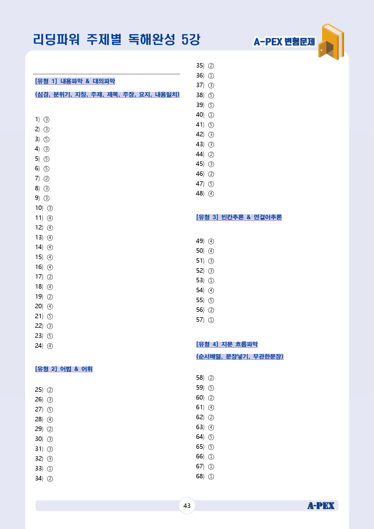리딩파워 주제별 독해완성 5강 변형문제 (83문제)_preview_45