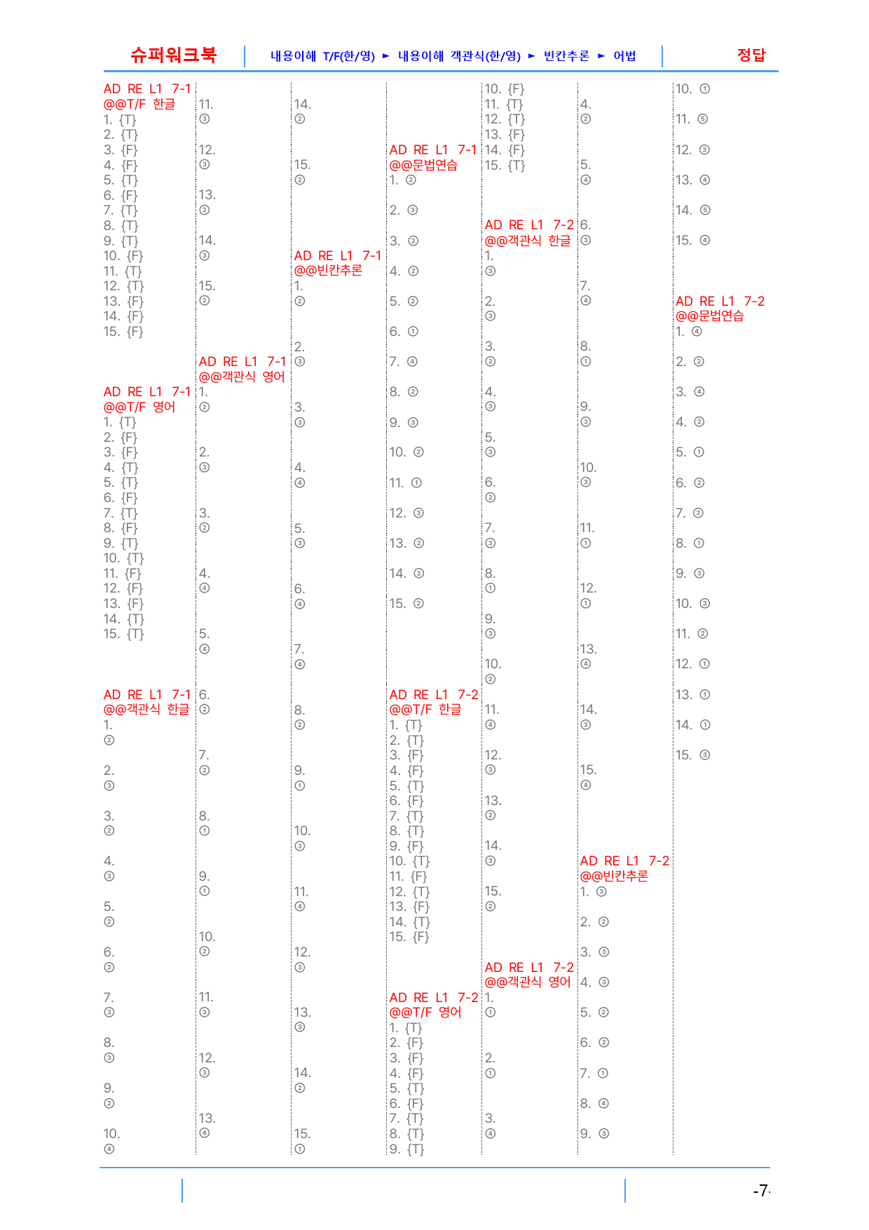 AD Reading Expert L1, 7장 슈퍼워크북(핵심 6종 자료)_preview_11