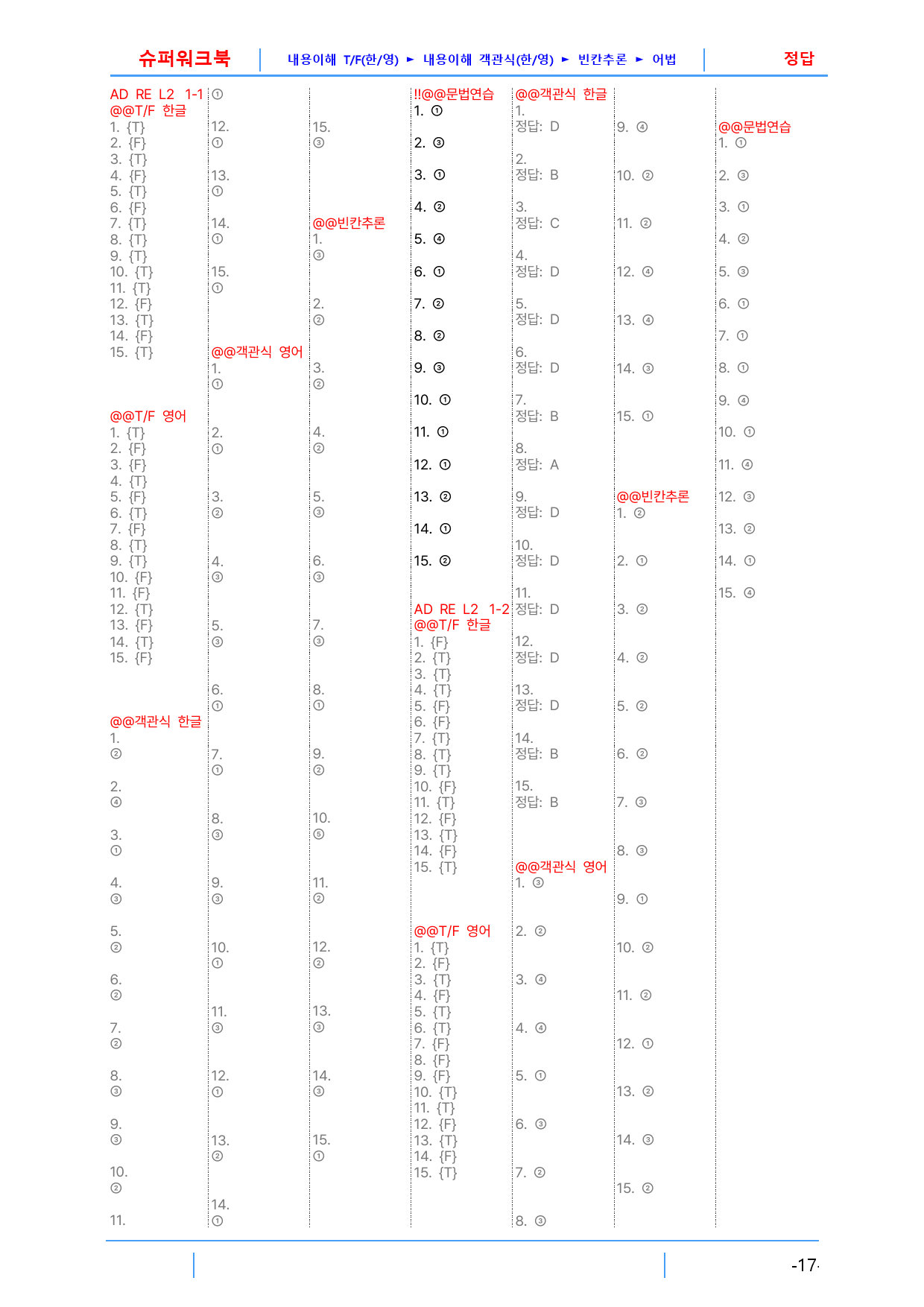 AD Reading Expert L2, 1장 슈퍼워크북(핵심 6종 자료)_preview_11