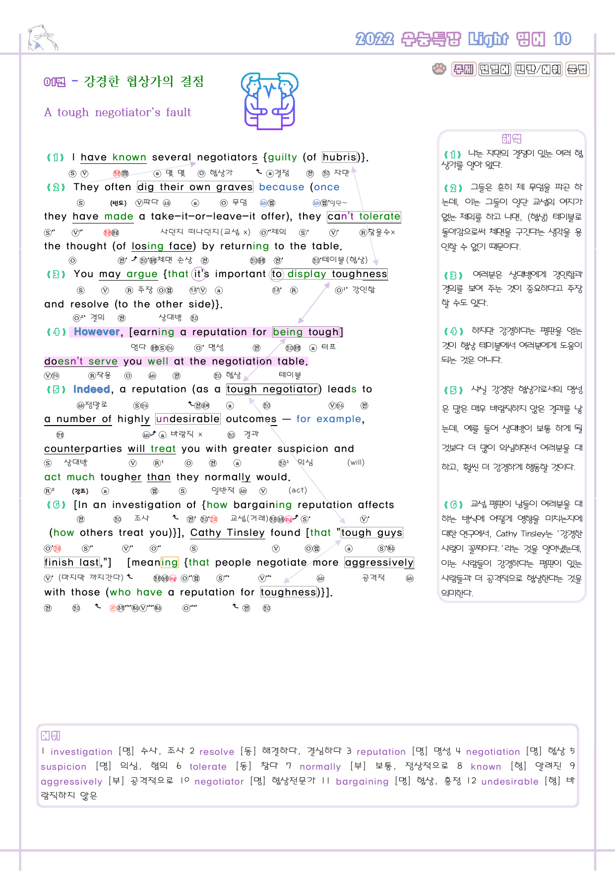 수능특강 라이트 light 영어 10 10강 10과 분석노트 수능라이트_preview_3