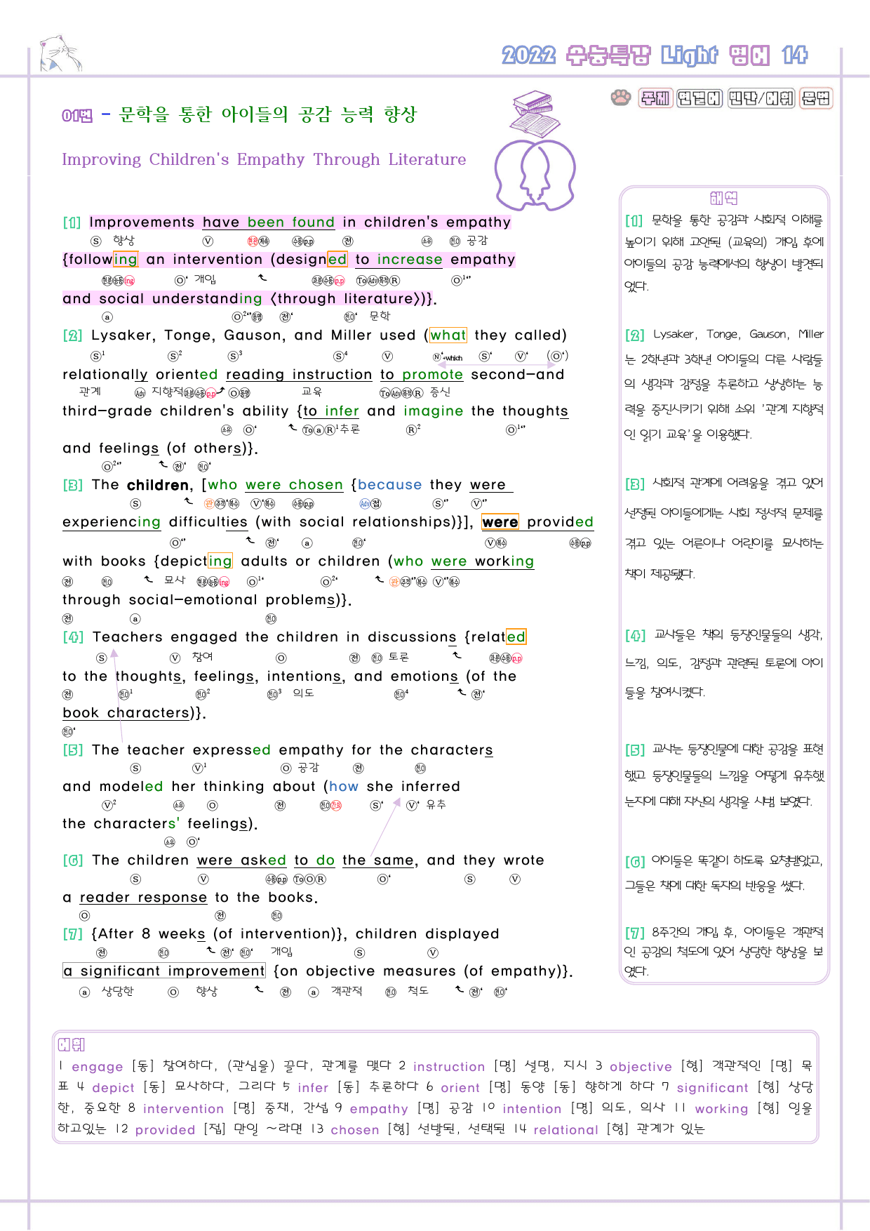 수능특강 라이트 light 영어 14 14강 14과 분석노트 수능라이트_preview_3