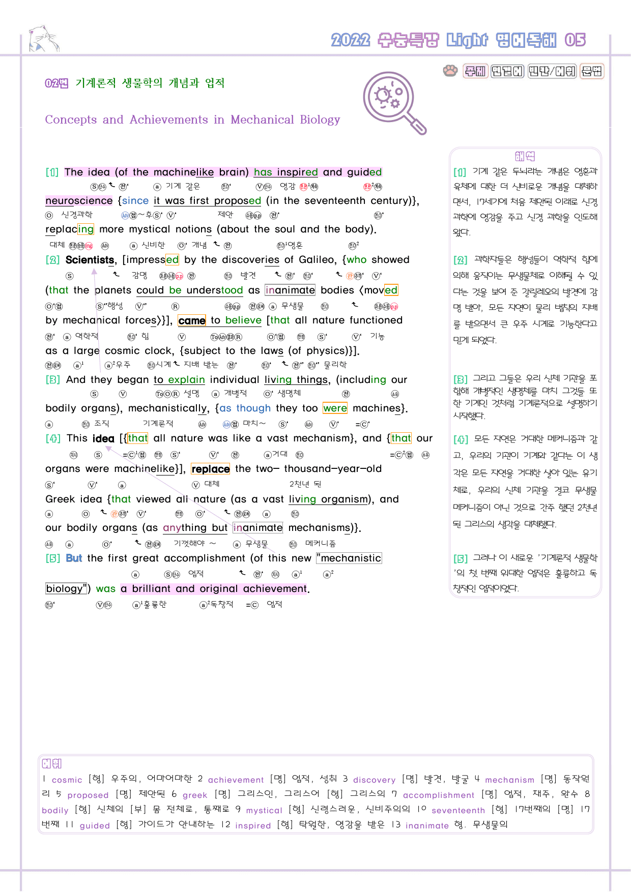 수능특강 라이트 light 영어독해연습 5강 5과 분석노트 수능라이트_preview_3