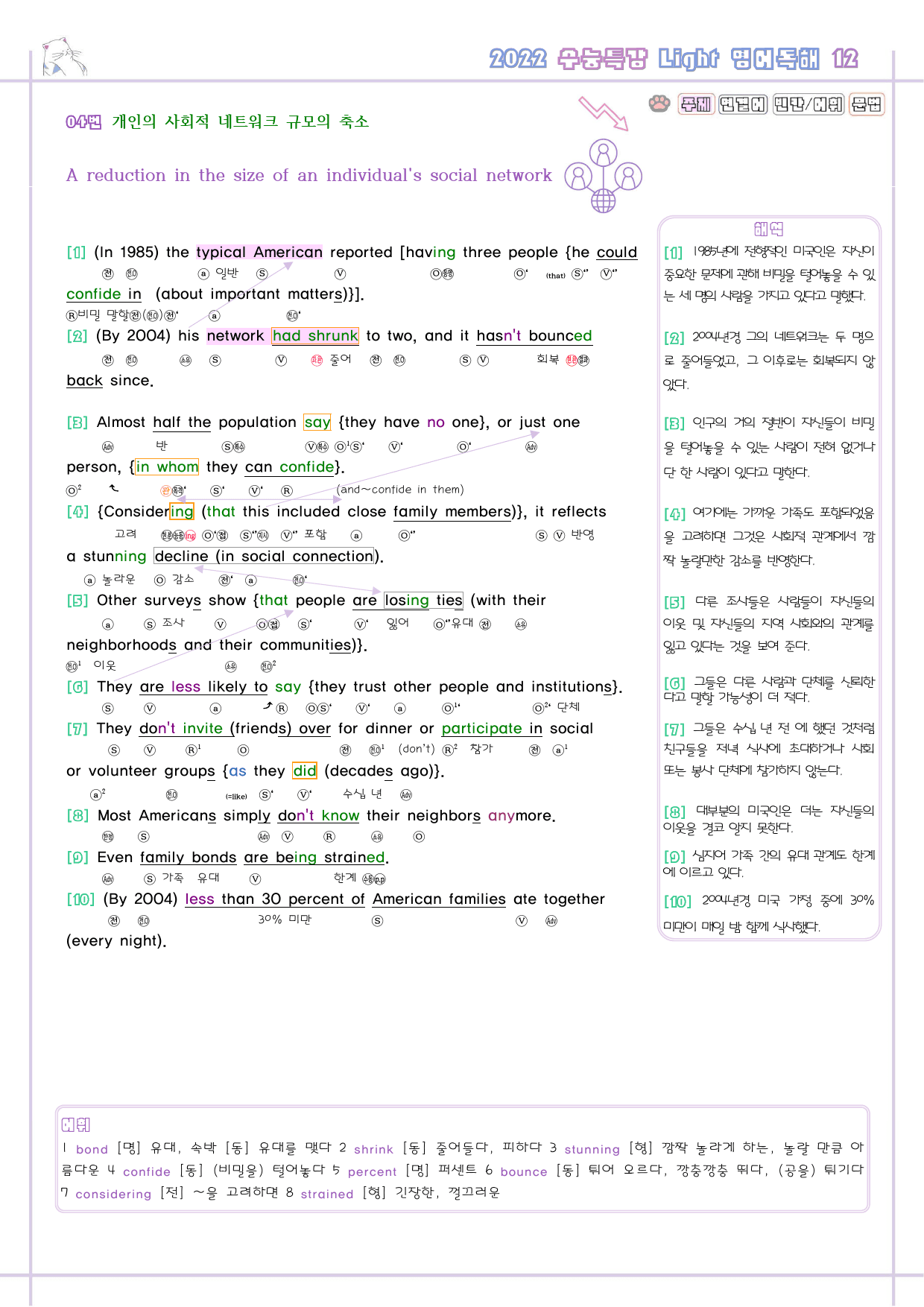 수능특강 라이트 light 영어독해연습 12강 12과 분석노트 수능라이트_preview_5