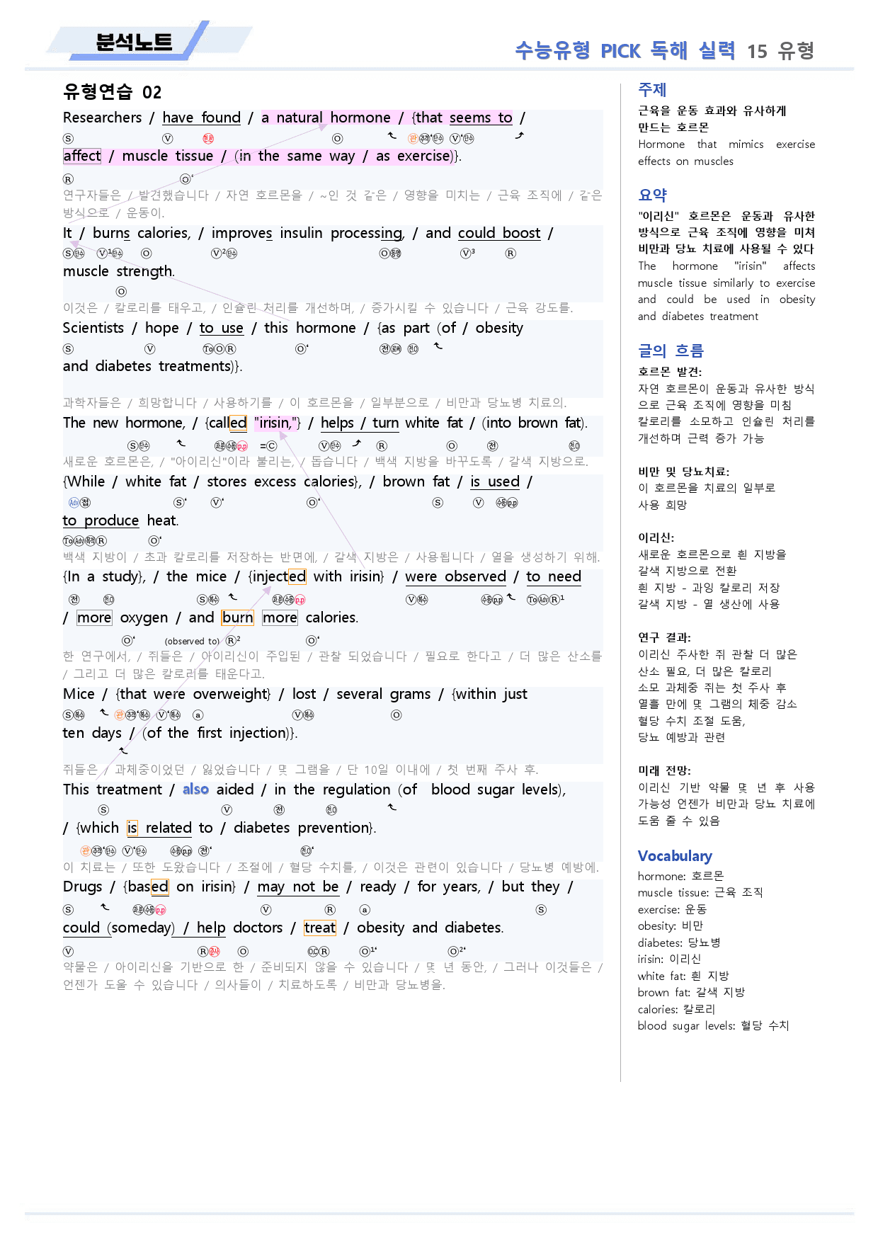 수능유형 픽 pick 독해 실력 분석노트 15 15강 15과_preview_4