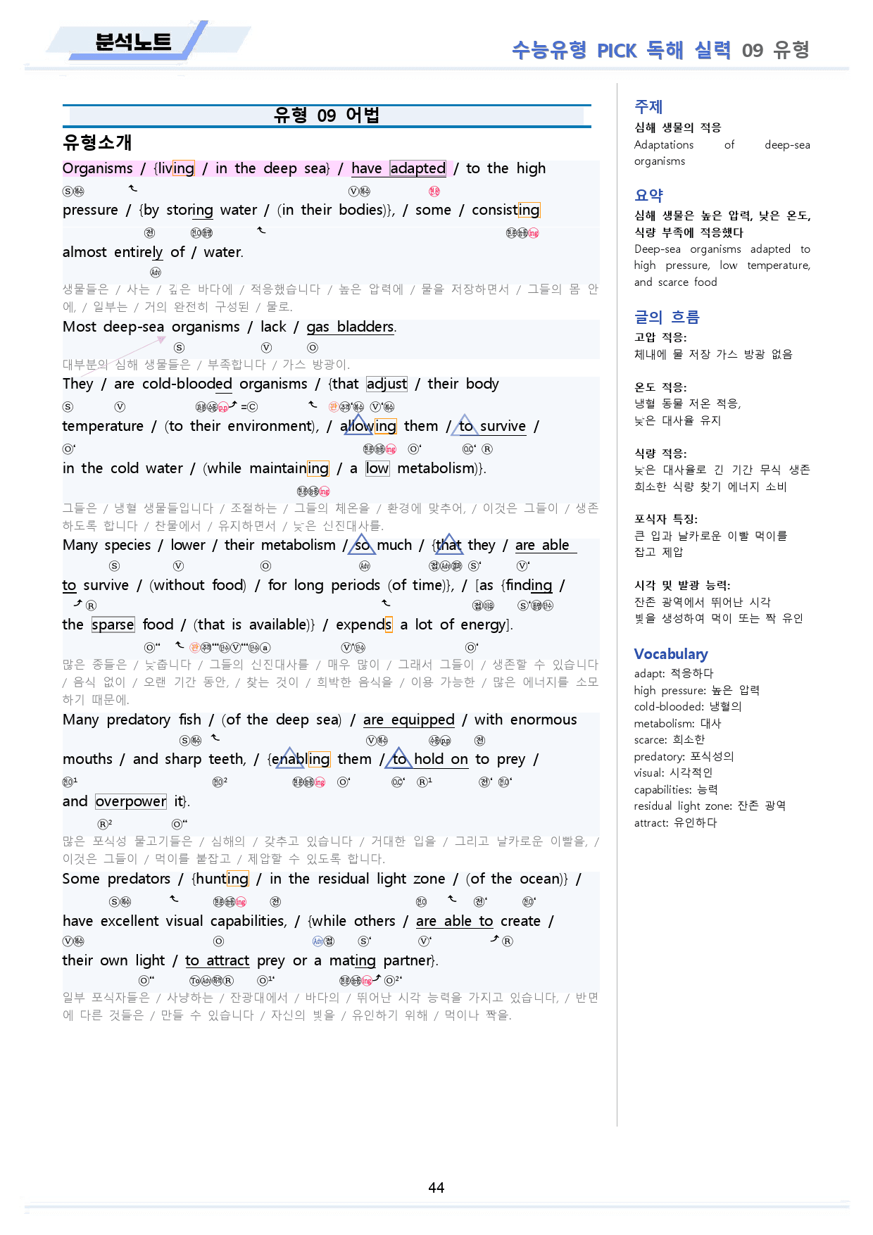 유형 픽 pick 독해 실력 분석노트 1- 12강 통합 할인 6강 생략_preview_45