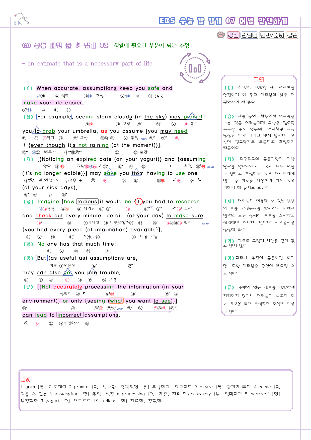수능 감잡기 고등 영어 07 7강 7과 분석노트 수능감잡기_preview_5
