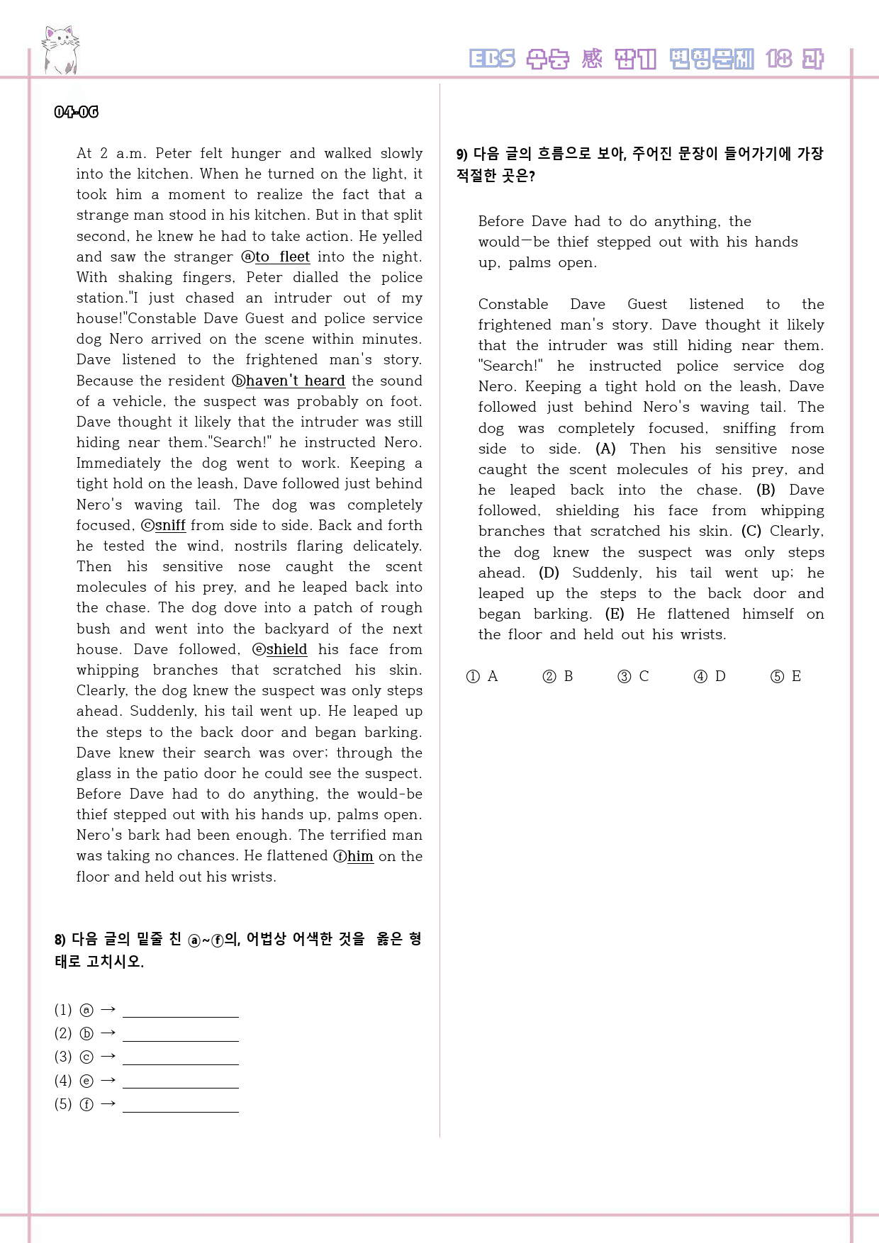 수능 감잡기 고등 영어 18 18강 18과 변형문제 수능감잡기_preview_4