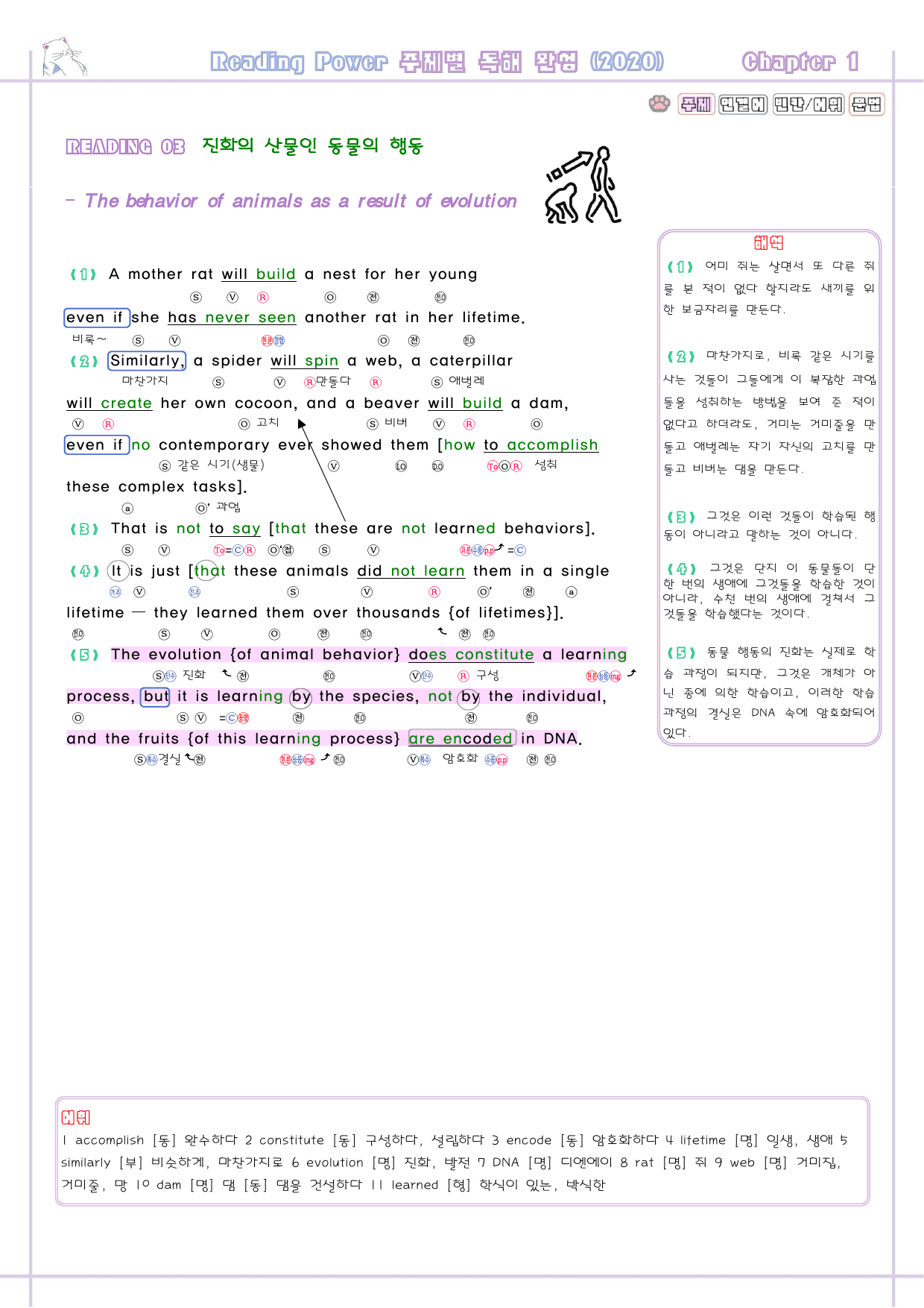 리딩파워 주제 완성 01 1강 1과 분석노트 Reading Power_preview_5