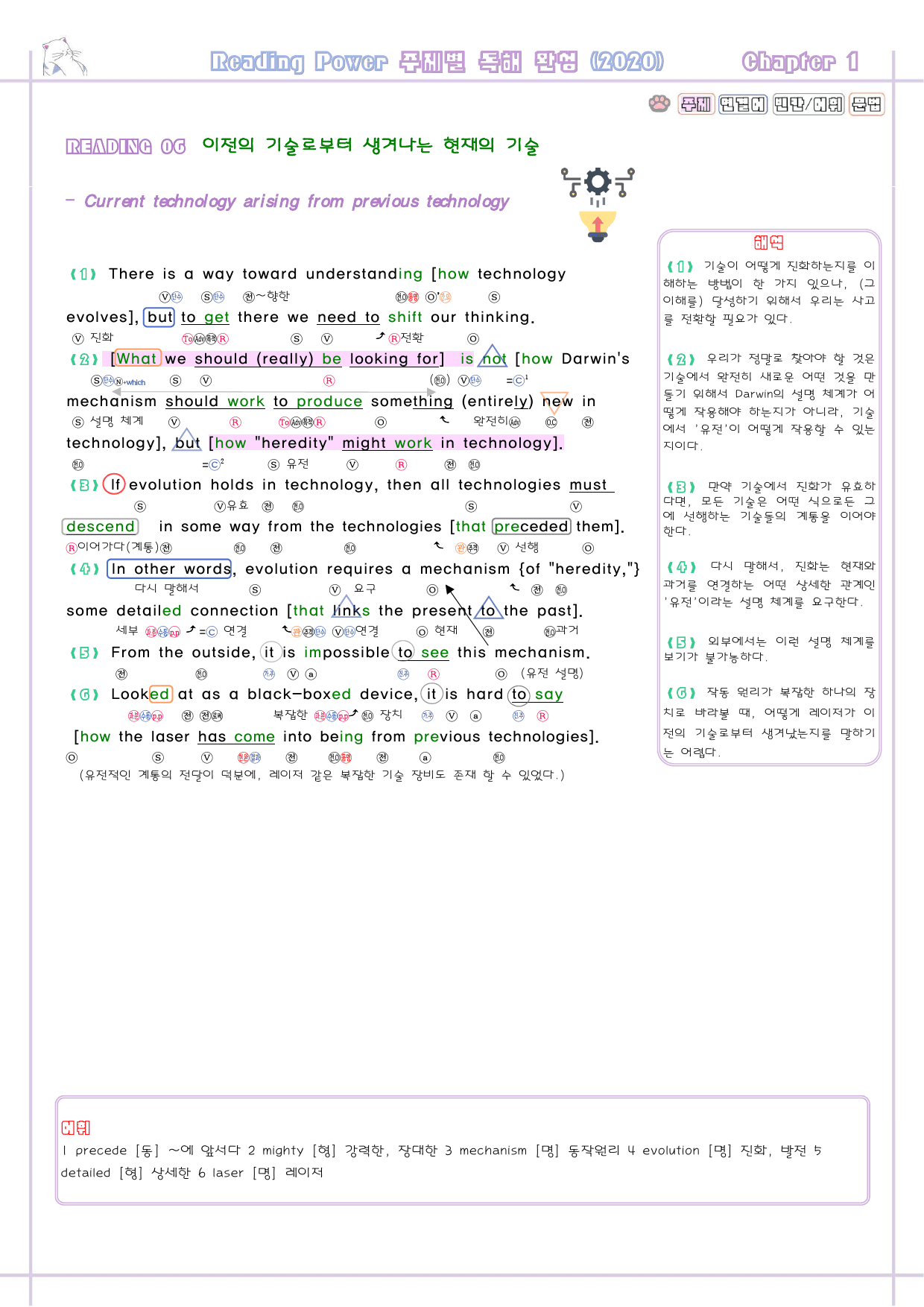 리딩파워 주제 완성 01 1강 1과 분석노트 Reading Power_preview_8