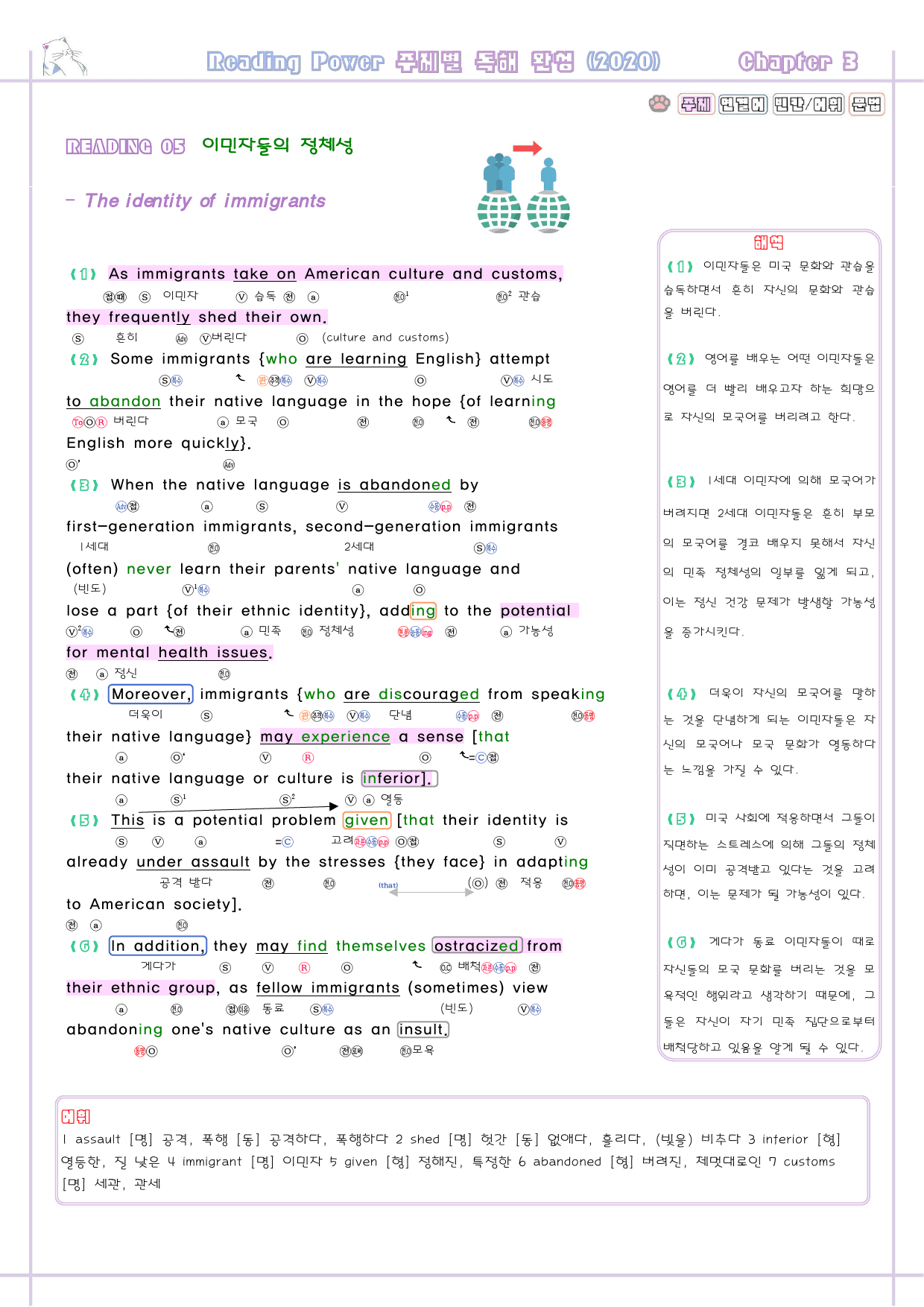 리딩파워 주제 완성 03 3강 3과 분석노트 Reading Power_preview_7