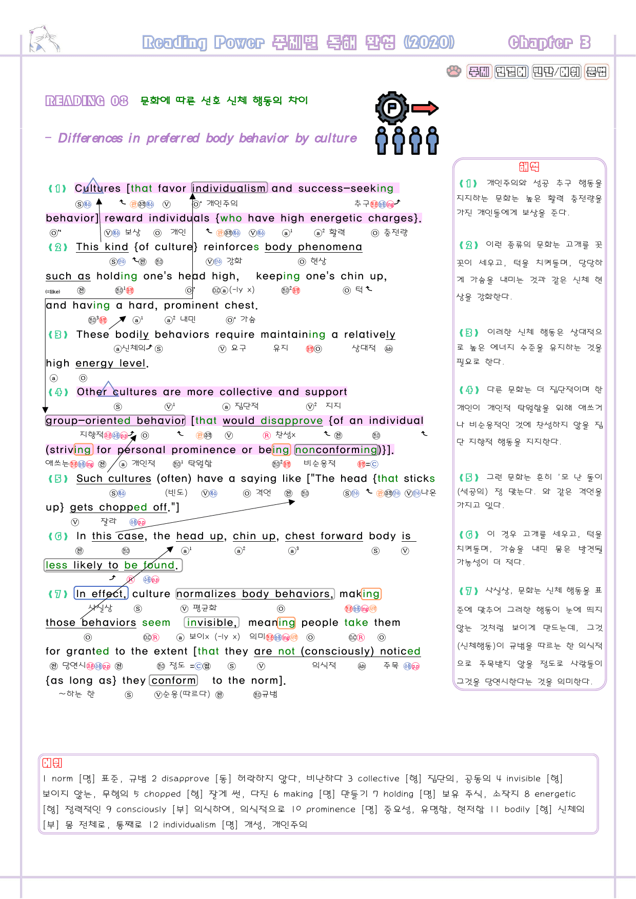 리딩파워 주제 완성 03 3강 3과 분석노트 Reading Power_preview_10