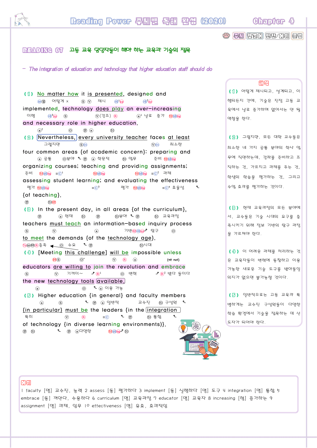 리딩파워 주제 완성 04 4강 4과 분석노트 Reading Power_preview_9