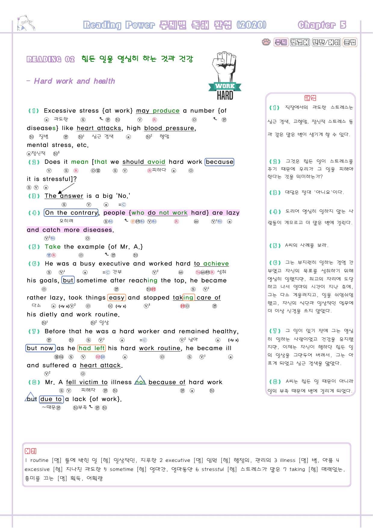 리딩파워 주제 완성 05 5강 5과 분석노트 Reading Power_preview_4