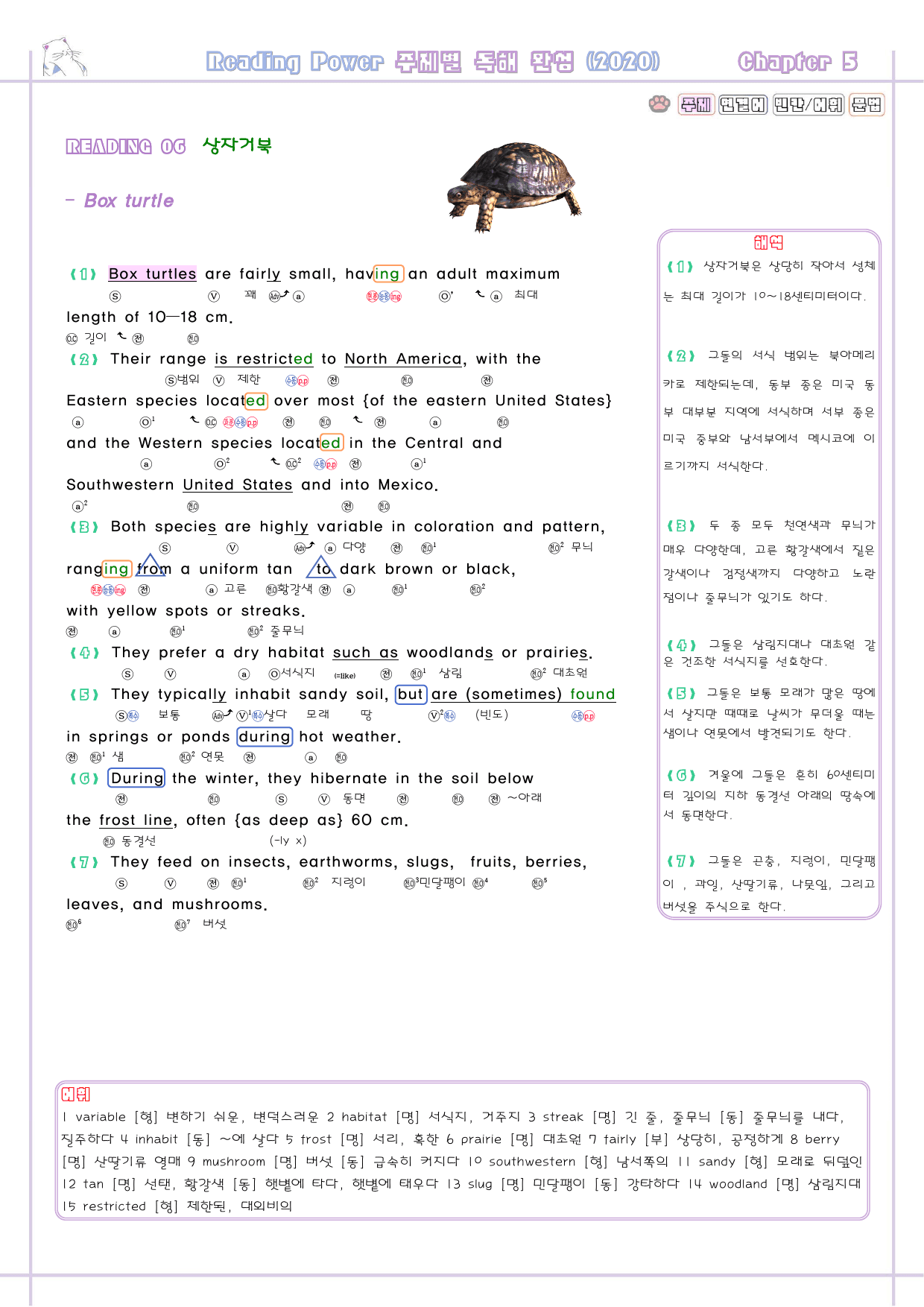 리딩파워 주제 완성 05 5강 5과 분석노트 Reading Power_preview_8