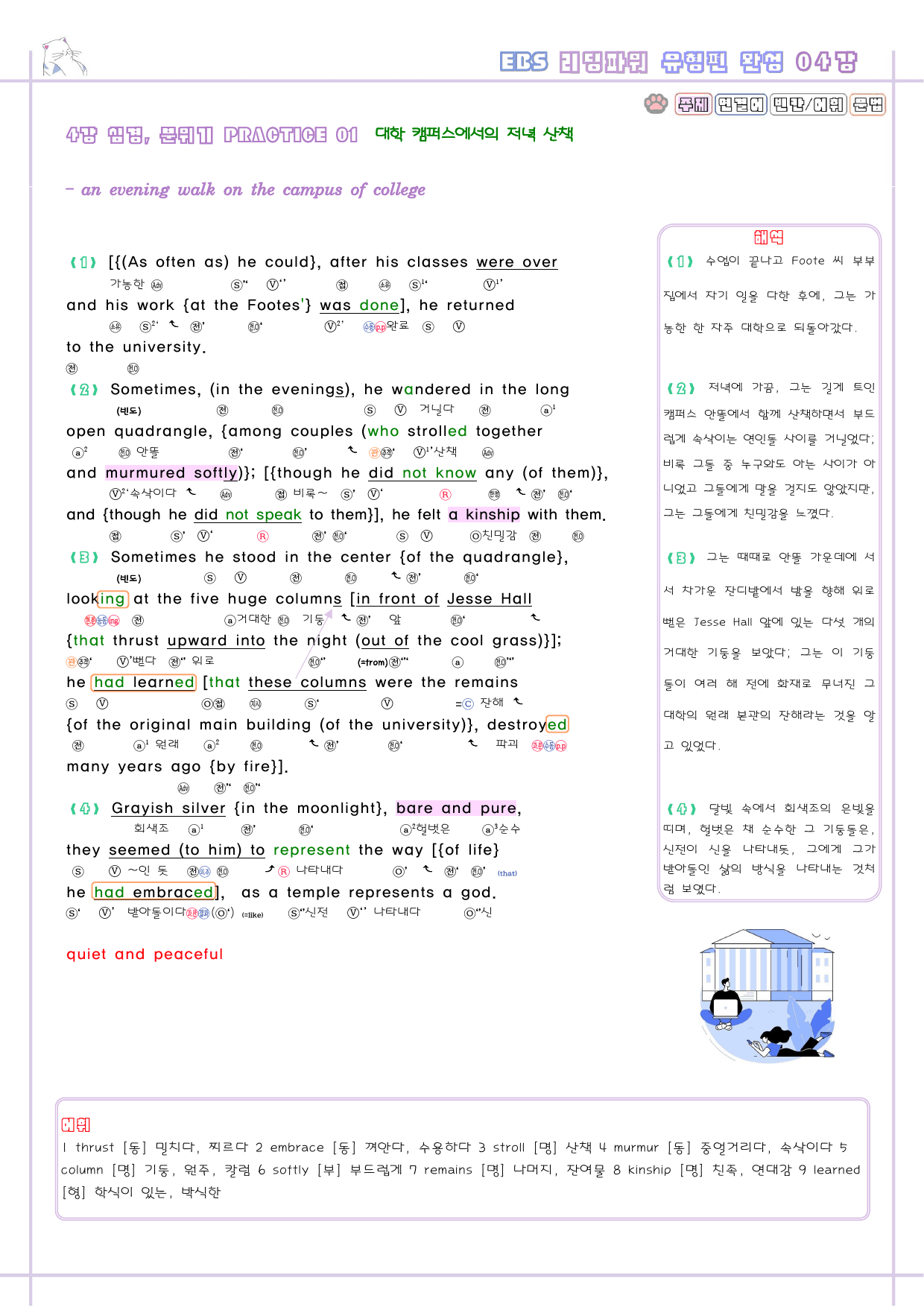 리딩파워 유형편 완성 04 4강 4과 분석노트 Reading Power_preview_4