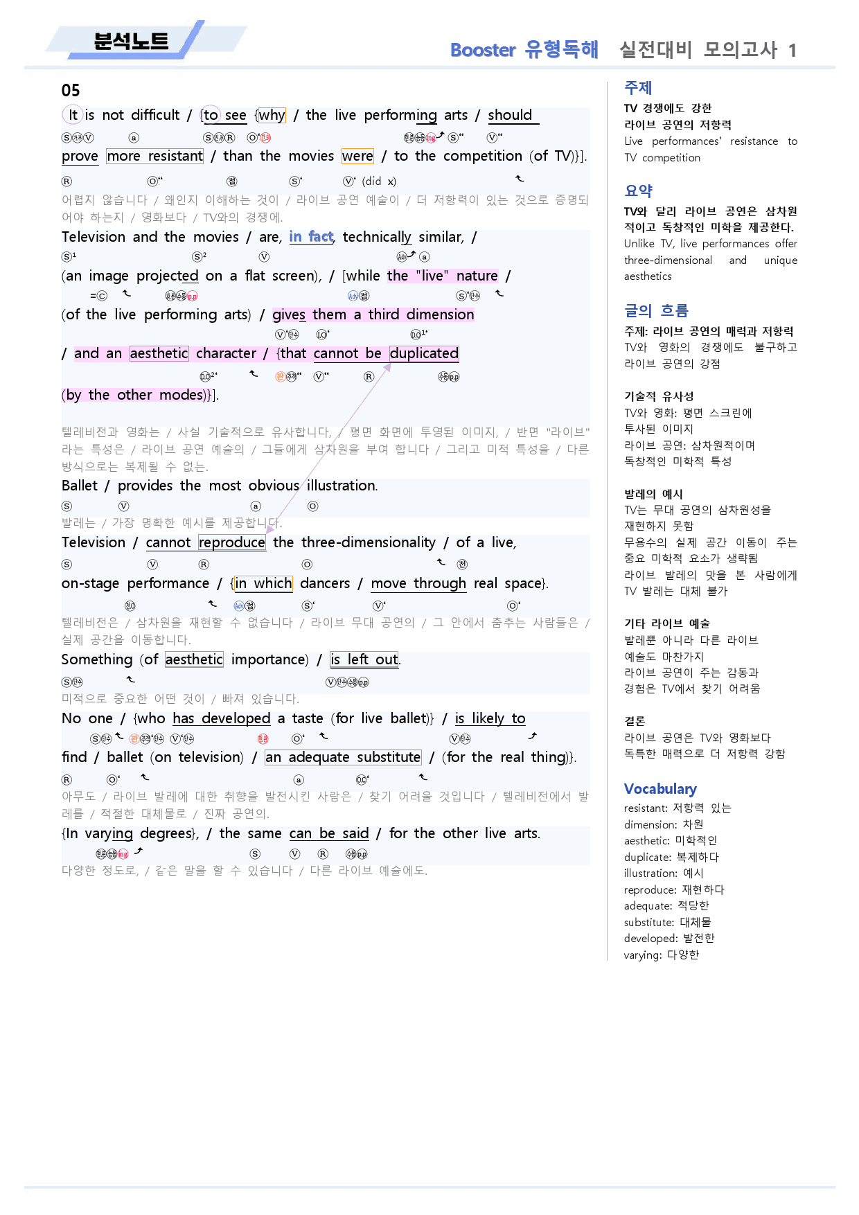 부스터 유형독해 분석노트 실전 모의고사 01 1회 BOOSTER _preview_6