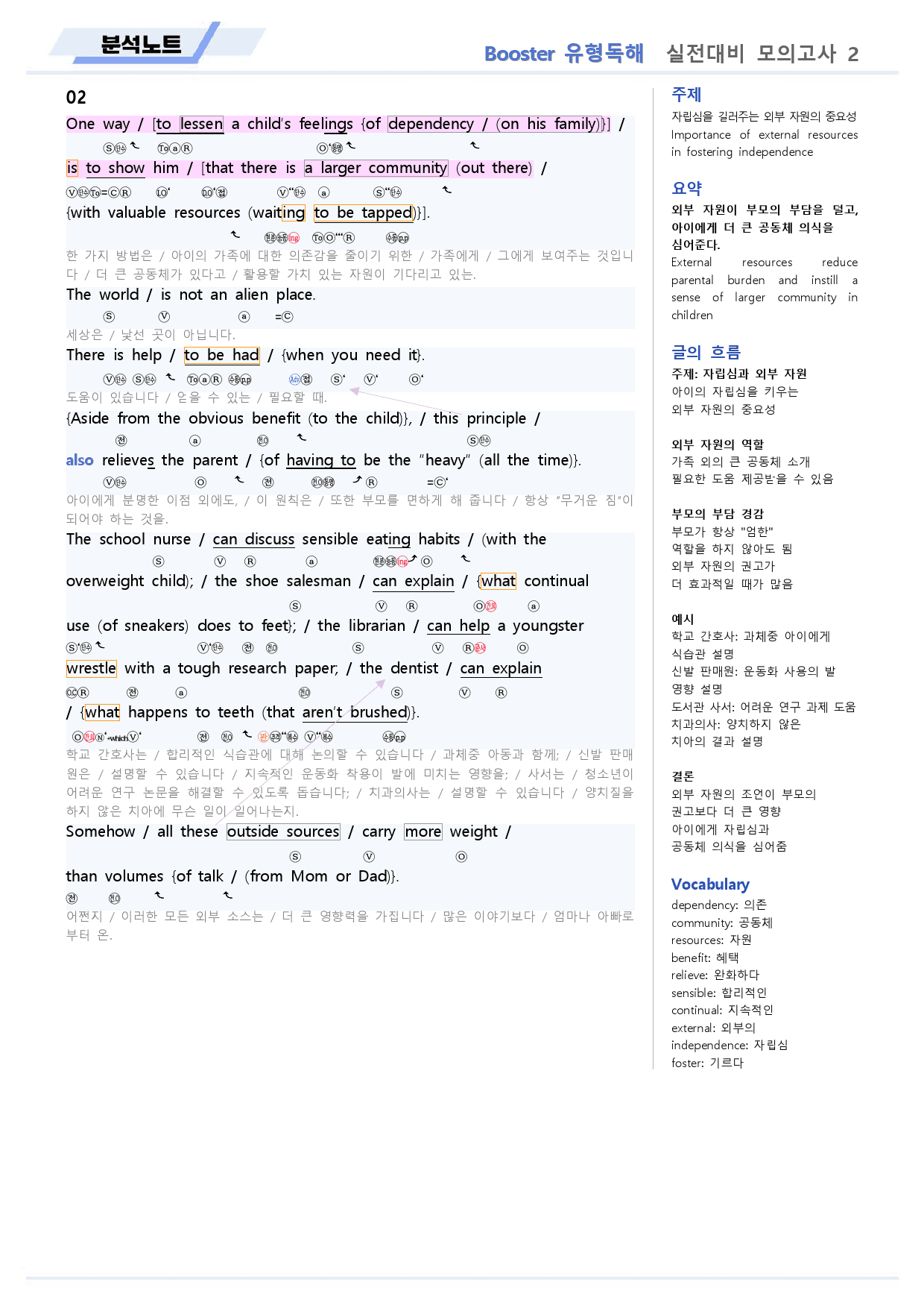 부스터 유형독해 분석노트 실전 모의고사 02 2회 BOOSTER _preview_3