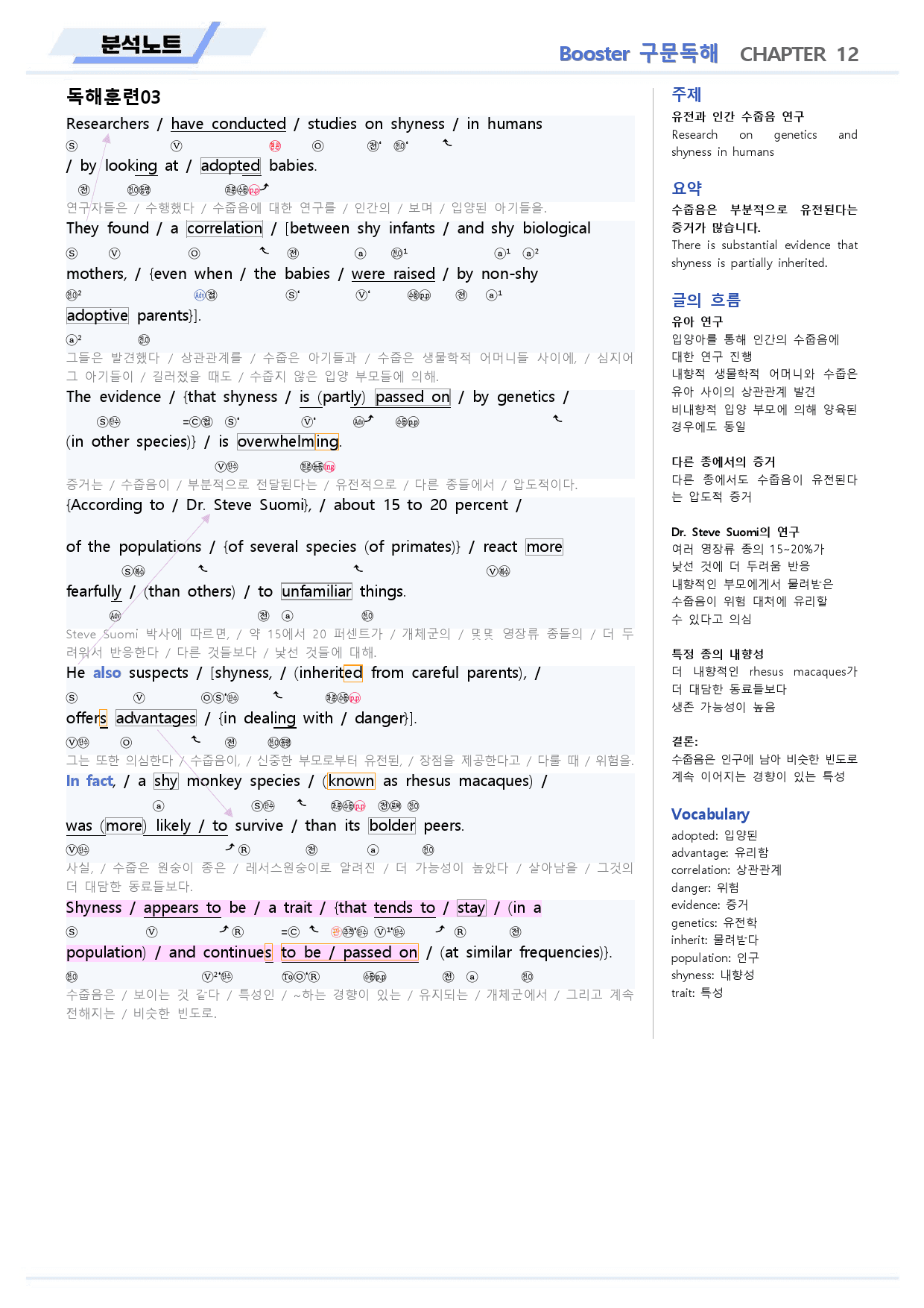부스터 구문독해 분석노트 12 12강 12과 BOOSTER (개정)_preview_4