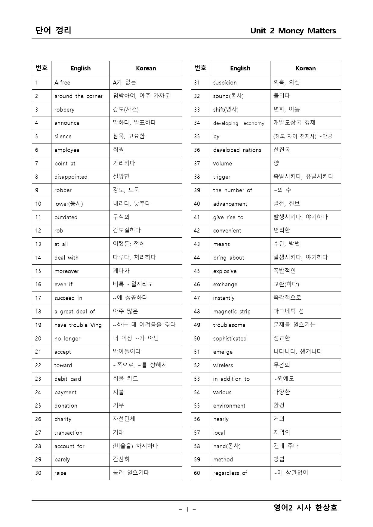 영어2 시사 한상호 2단원 본문분석+워크북_preview_1