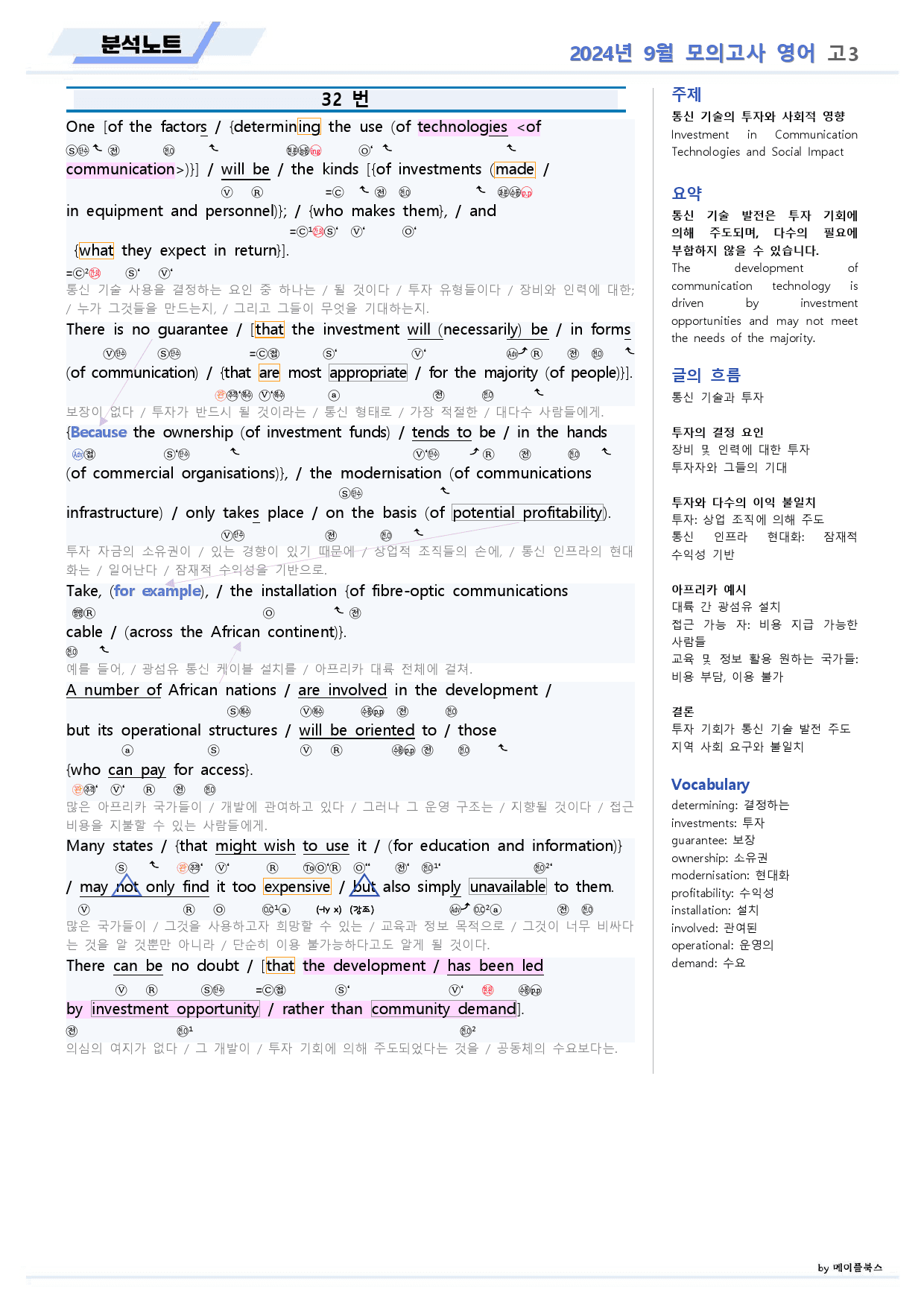 2024년 9월 모의고사 영어 고3 분석노트_preview_13