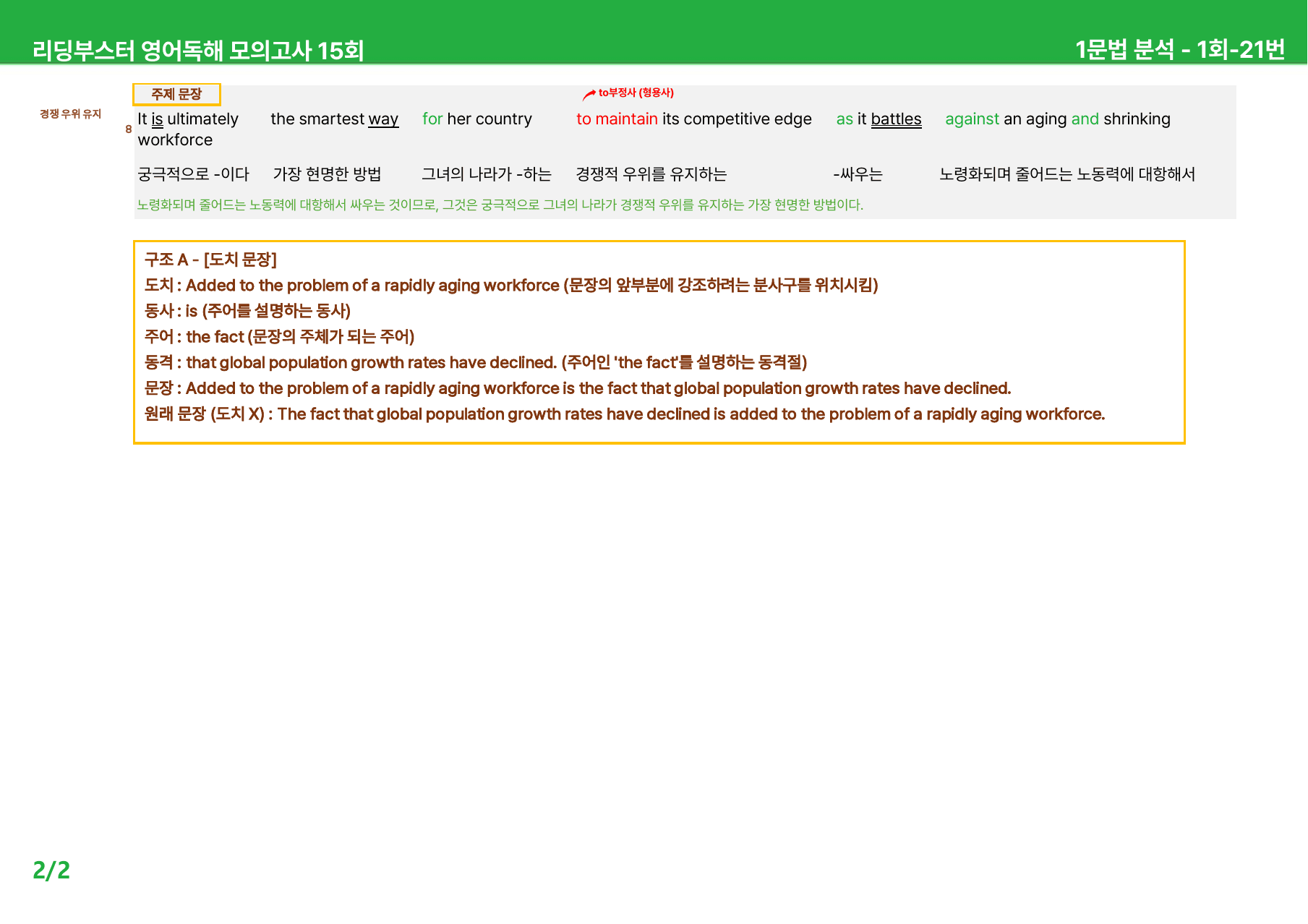 리딩부스터 영어독해 모의고사 15회 - 1회 상세분석_preview_14