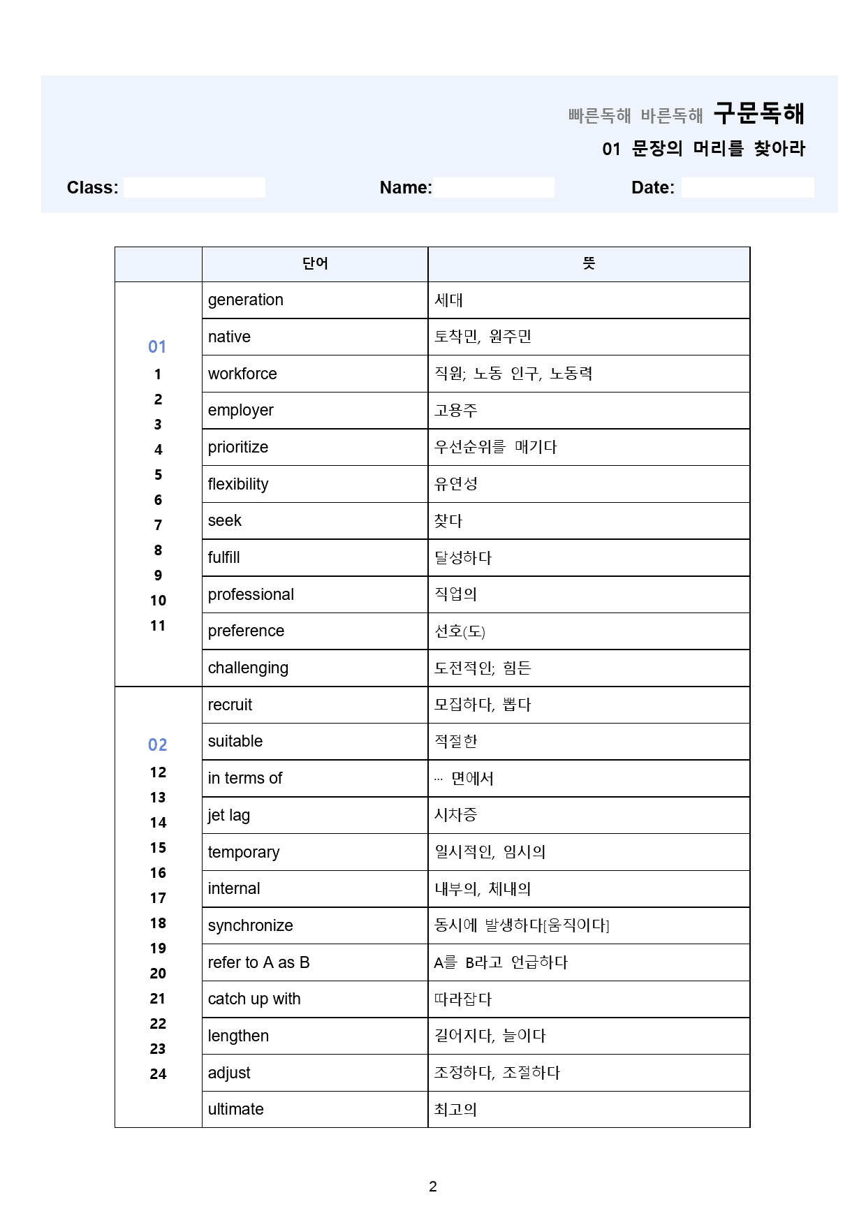 빠바 구문 독해 워크북 13종 01 1강 1과 24개정_preview_2