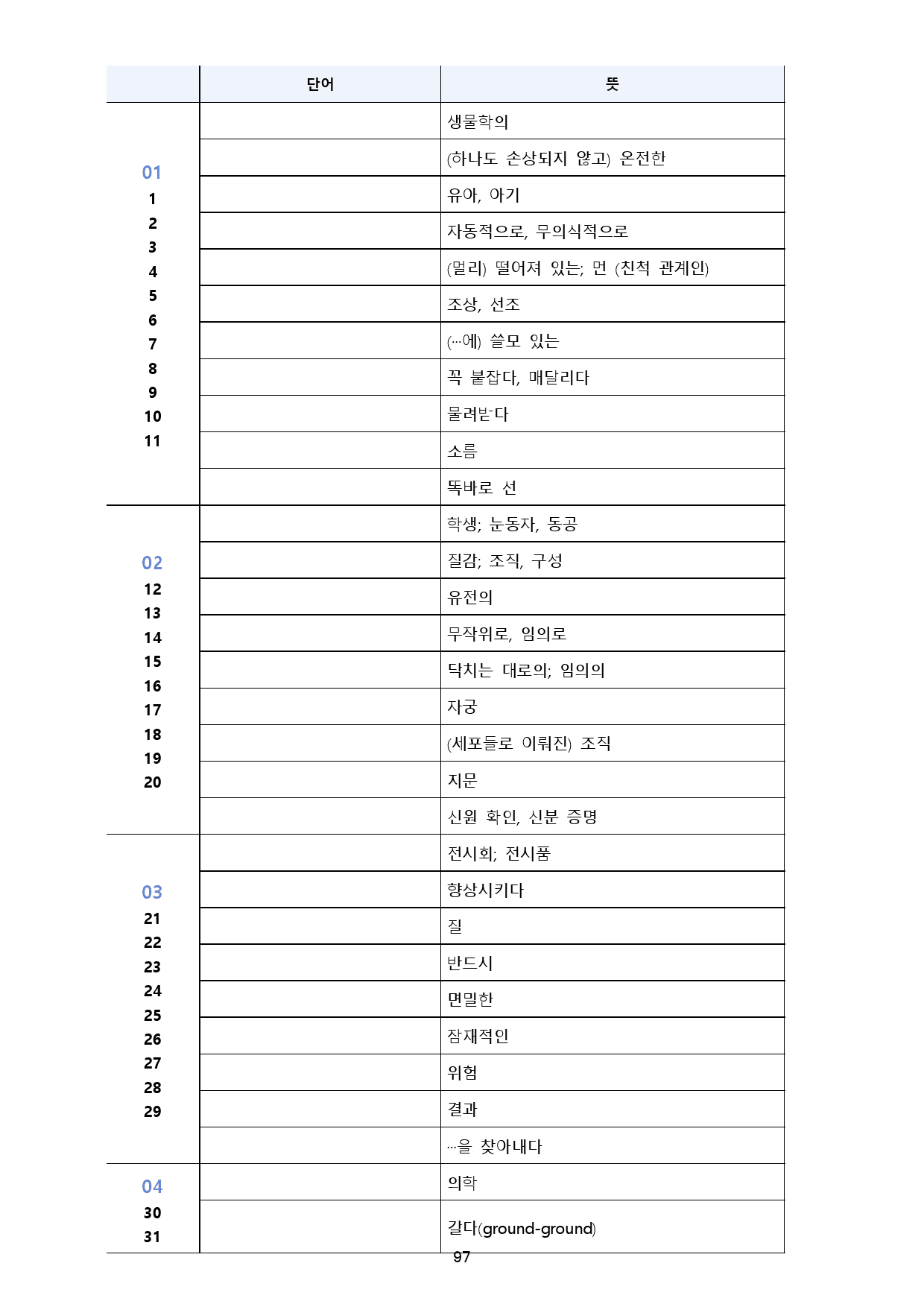 빠바 구문 독해 전체 유형별 통합 할인 단어 정리 시험_preview_98