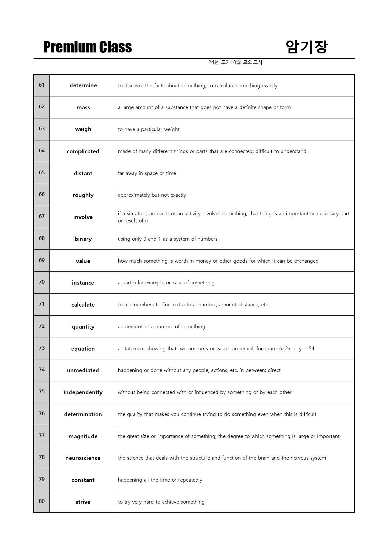 24년 고2 10월 모의고사 영영풀이 전범위(암기장, 시험지, 답지)_preview_4