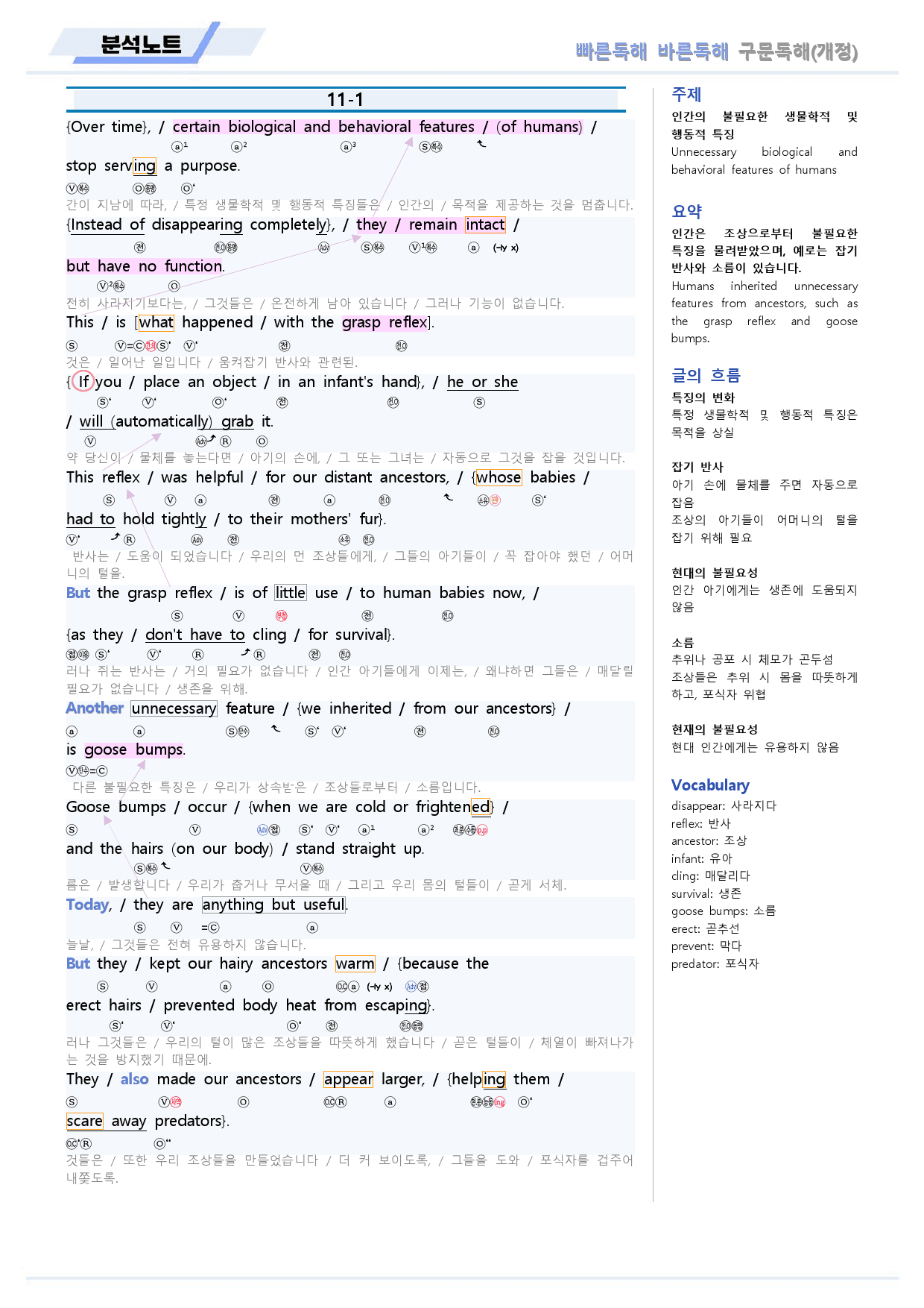 빠른독해 빠바 구문 독해 분석 노트 11 11강 11과 24개정_preview_2
