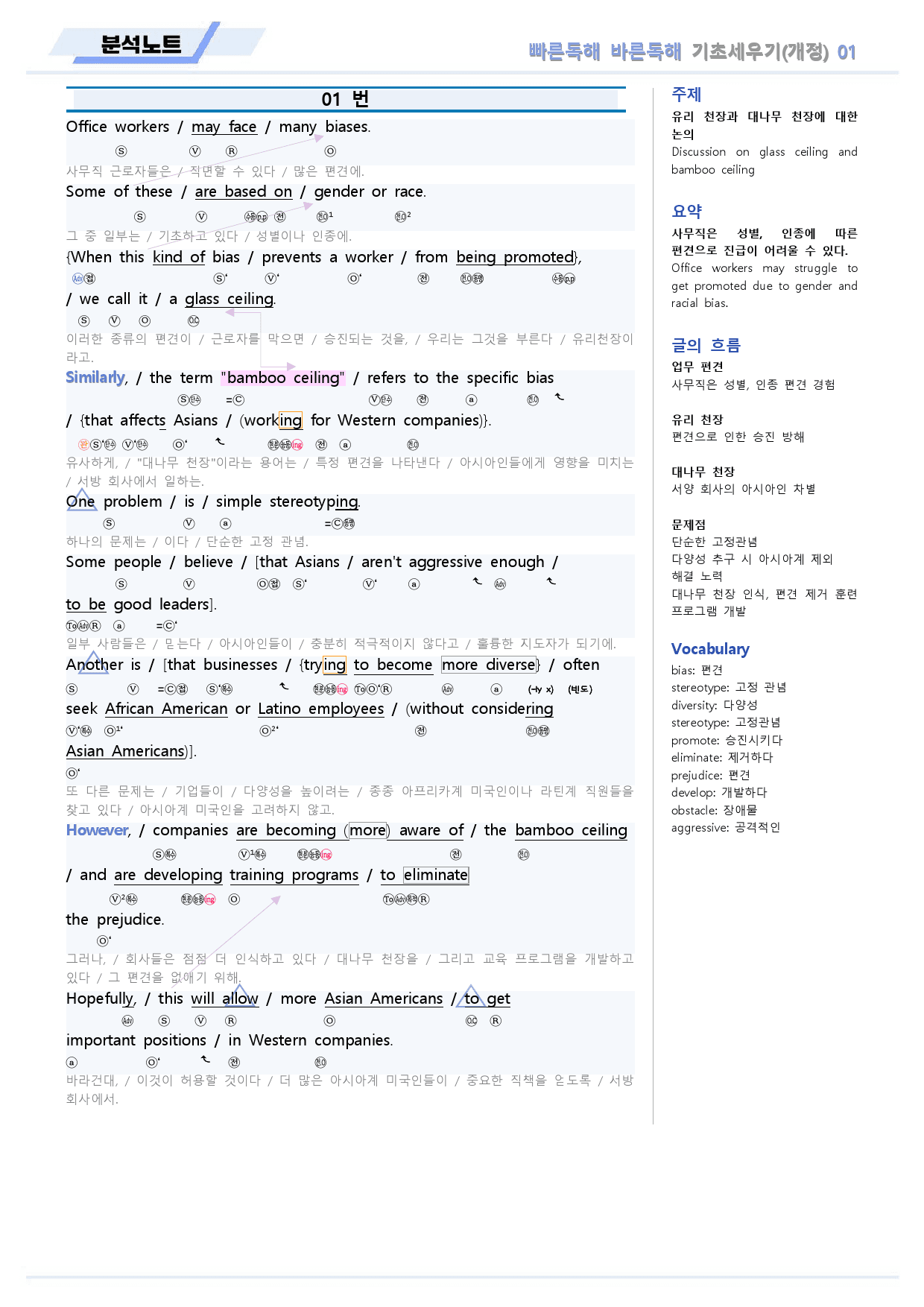 빠른독해 빠바 기초 세우기 분석 노트 01 01강 01과 24개정_preview_2