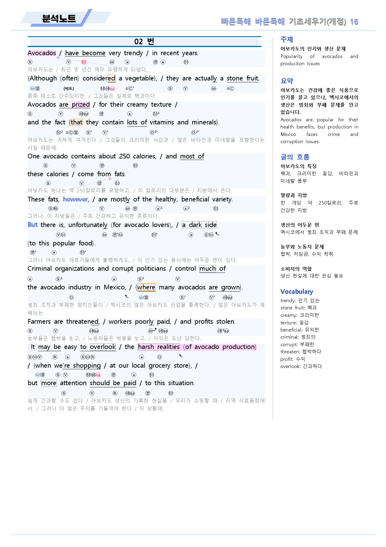 빠른독해 빠바 기초 세우기 분석 노트 16 16강 16과 24개정_preview_3