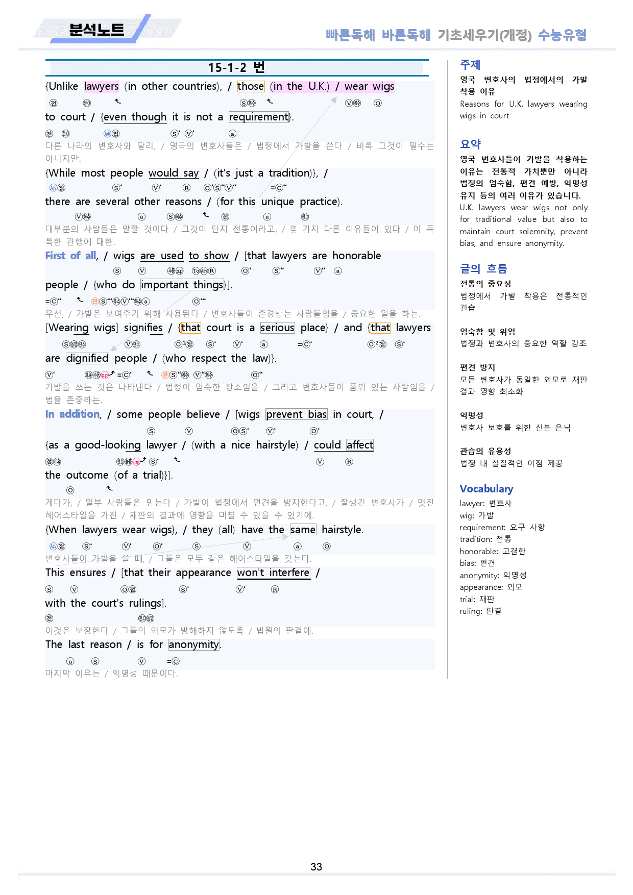 빠바 기초 세우기 분석노트 + 워크북 수능 유형 통합 24개정_preview_33