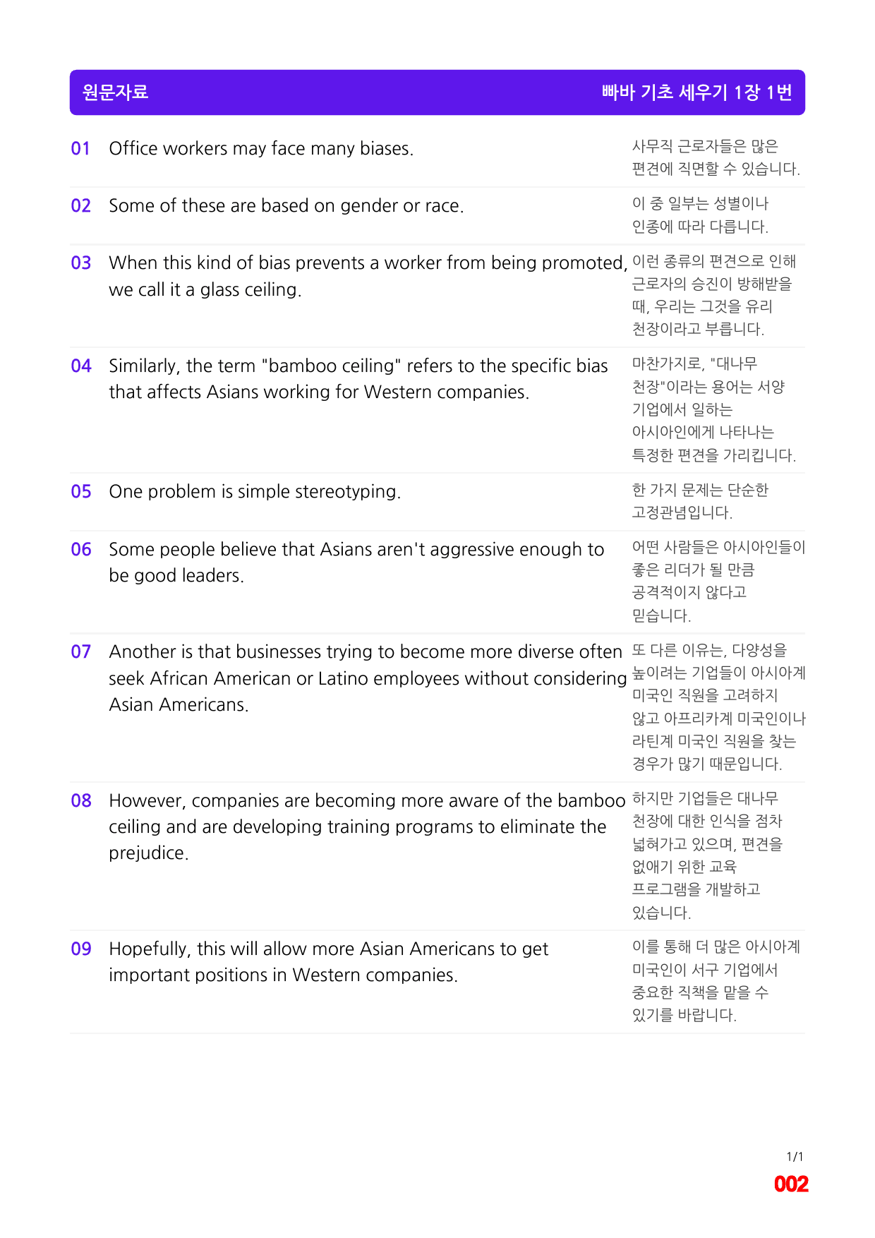 빠바 기초 세우기 1장 메가 워크북(60제x4회=240제)_preview_2