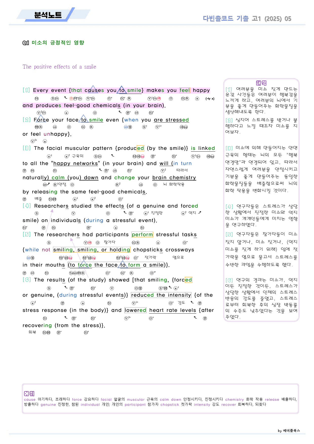 다빈출코드 학평기출 영어 고1 분석 노트 05 05강 05과 2025개정_preview_2