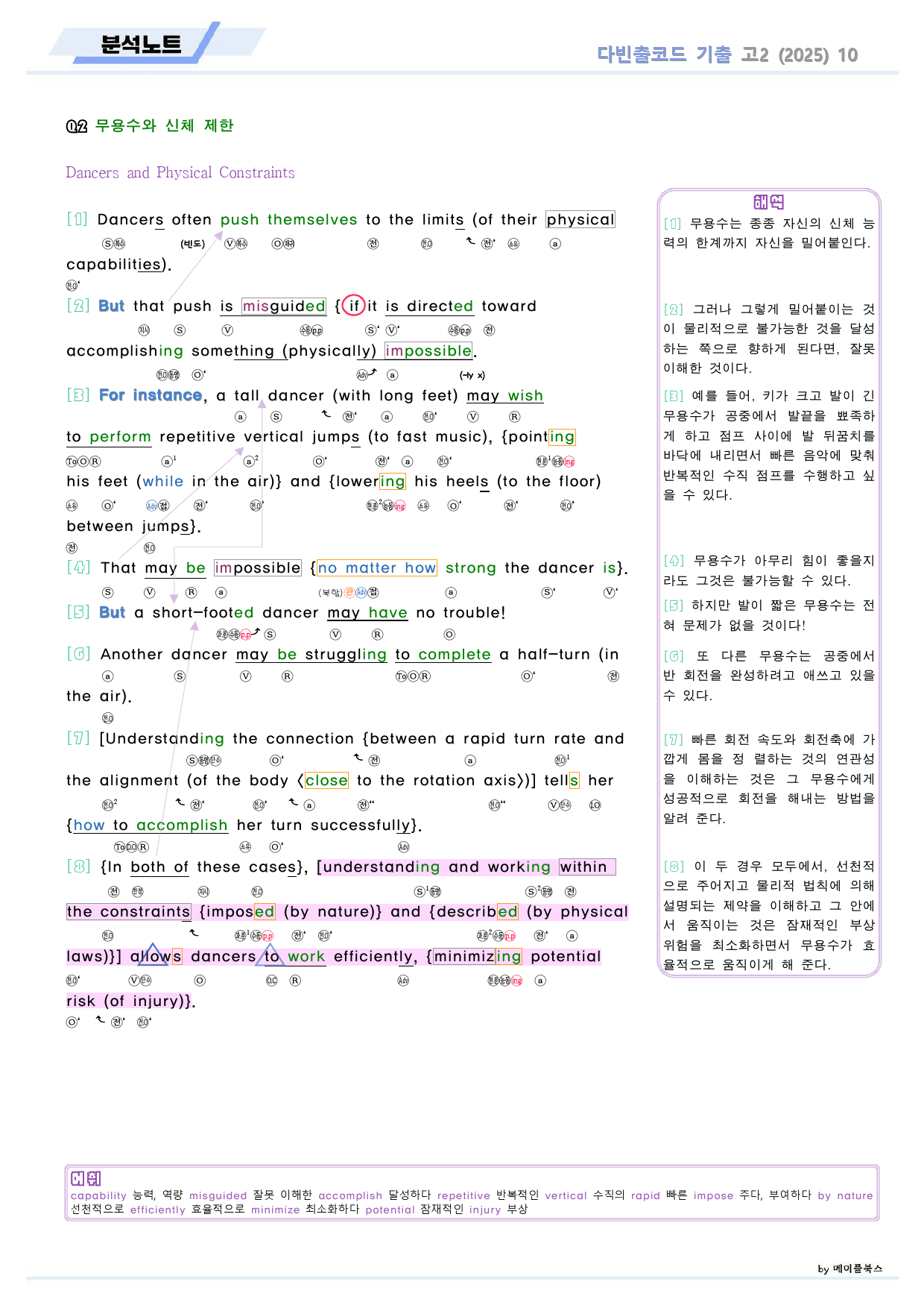다빈출코드 학평기출 영어 고2 분석 노트 10 10강 10과 2025개정_preview_3