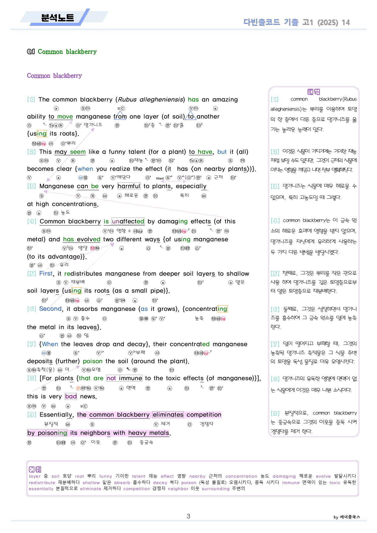 다빈출 고1 분석노트 + 변형문제 + 워크북 14 14강 14과 25_preview_3
