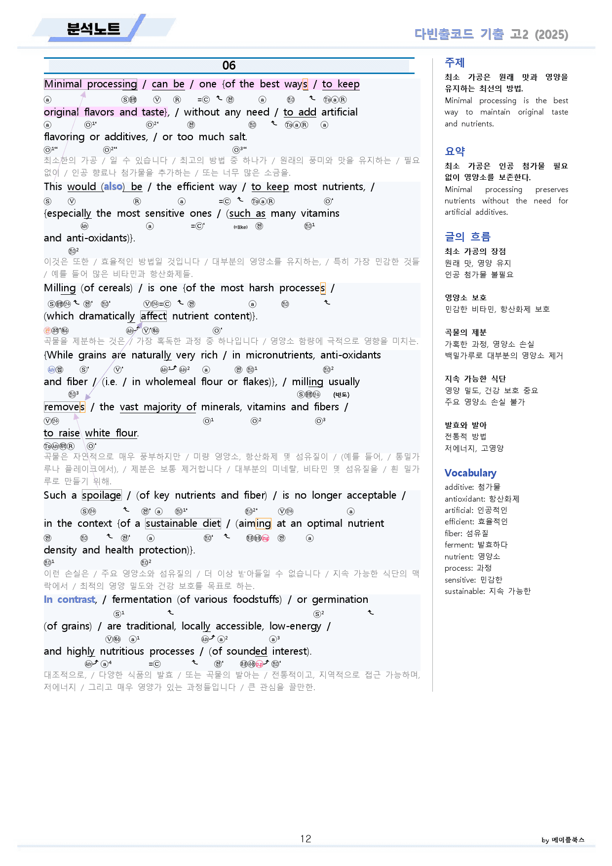 다빈출 고2 분석노트 + 변형문제 + 워크북 13 13강 13과 25년_preview_12