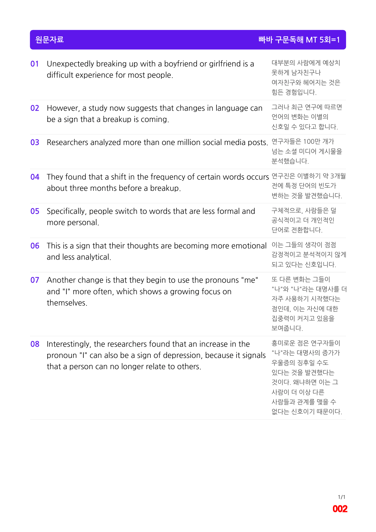 빠바 구문독해 Mini Test 5회 메가 워크북(60문제X4회)_preview_2