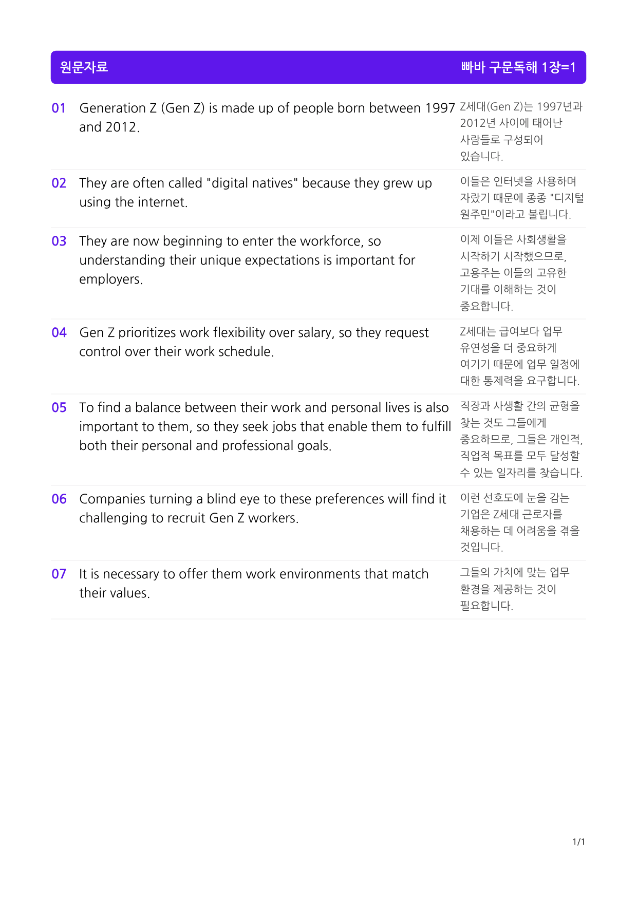 빠바 구문독해, 책 전체 A4. 좌지문 우해석_preview_1