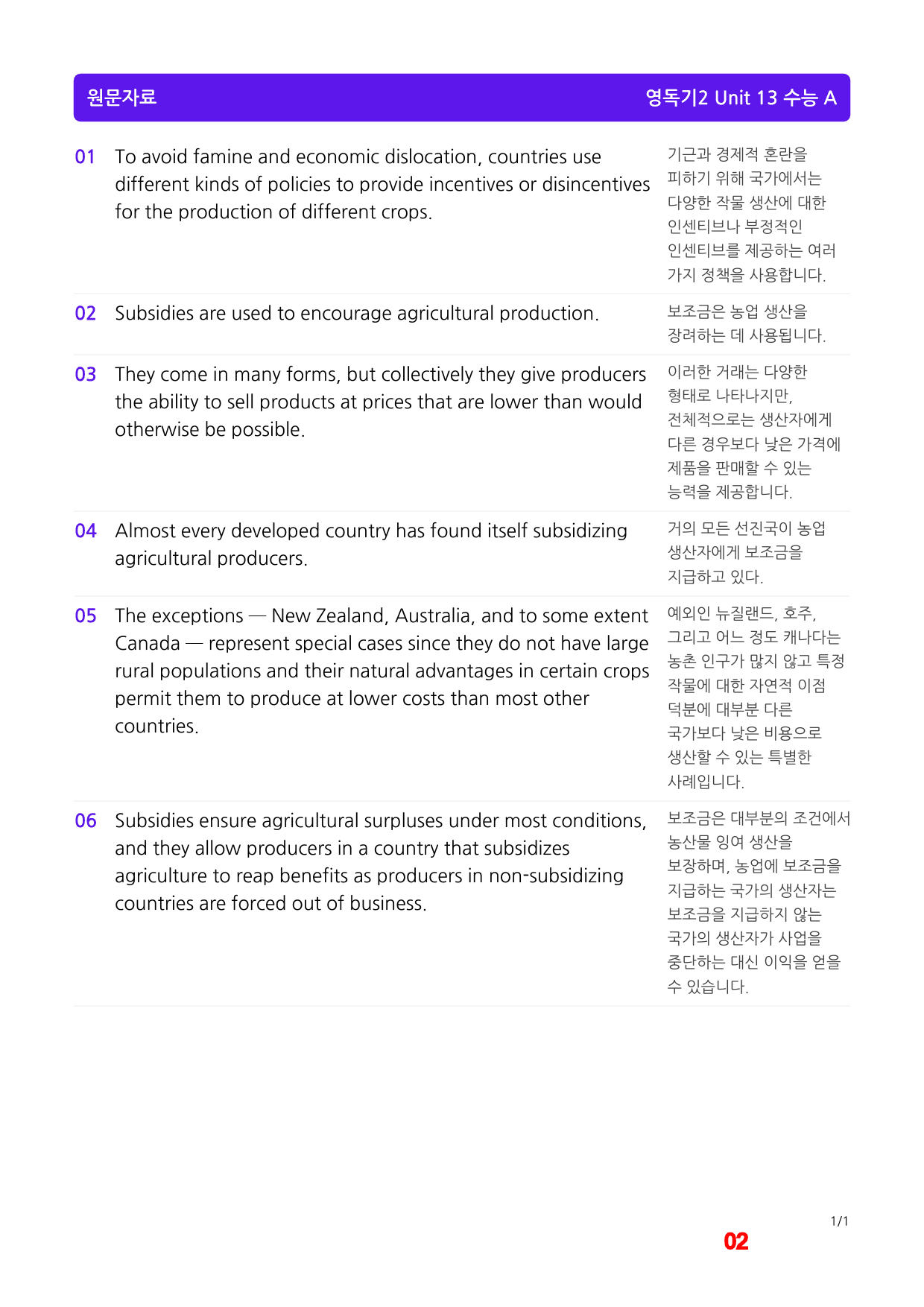올림포스 영어독해기본2, Unit 13 메가 워크북(40문제X4회)_preview_2