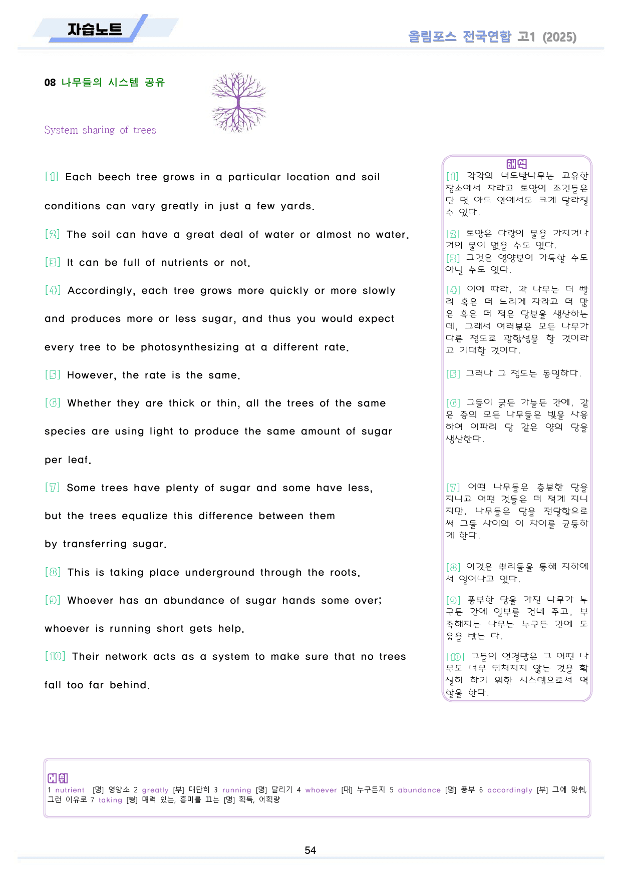 2025 올림포스 전국연합 기출 영어 고1 워크북 16 16강 16과_preview_54