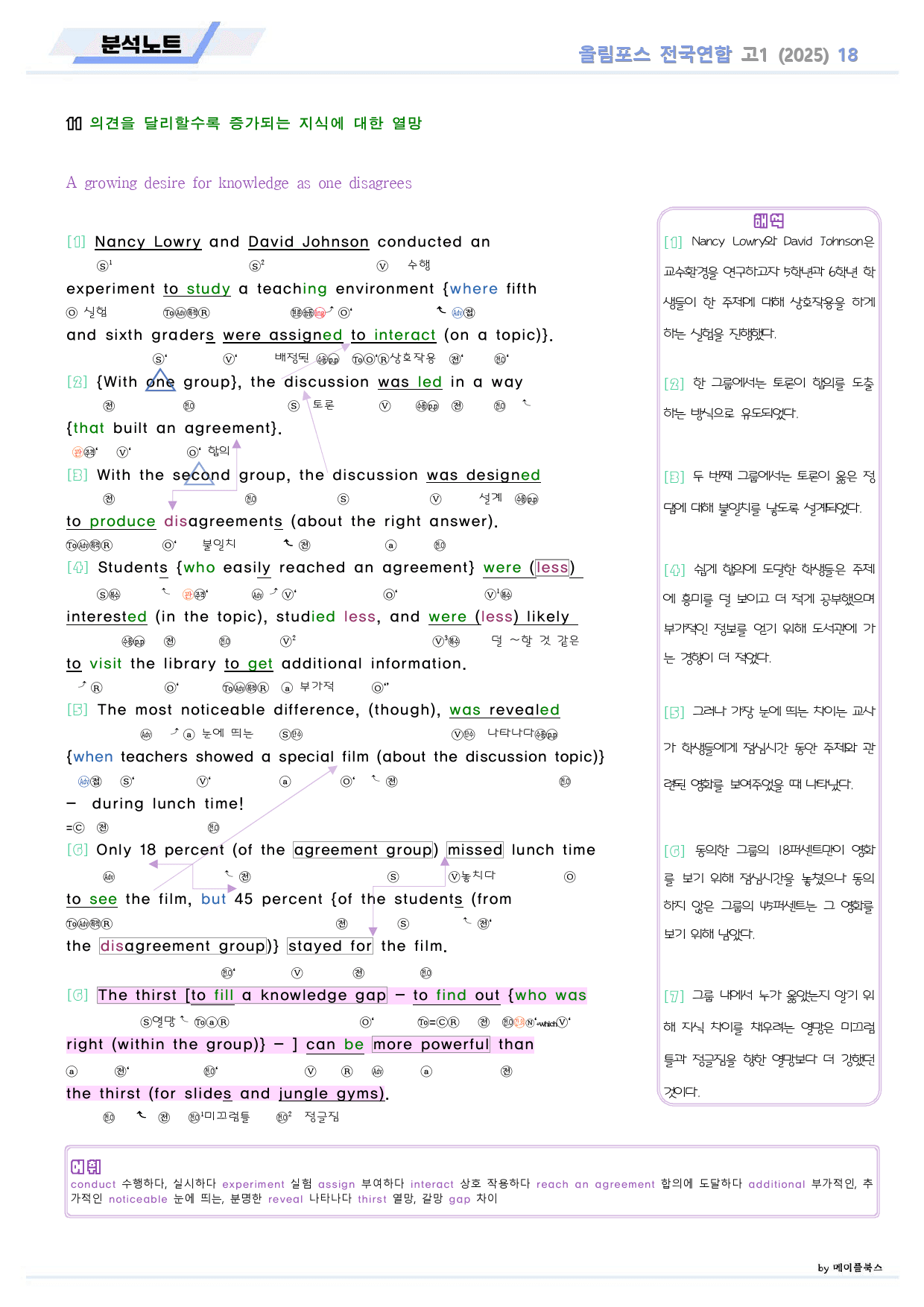 2025 올림포스 전국연합 기출 영어 고1 분석노트 18 18강 18과_preview_12
