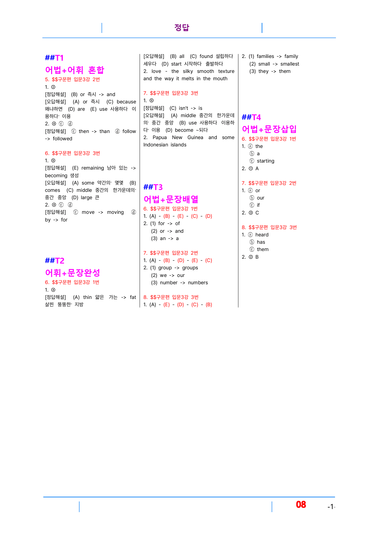 초간단 수능영어 구문편 입문 3장, 빠른변형 12제_preview_8