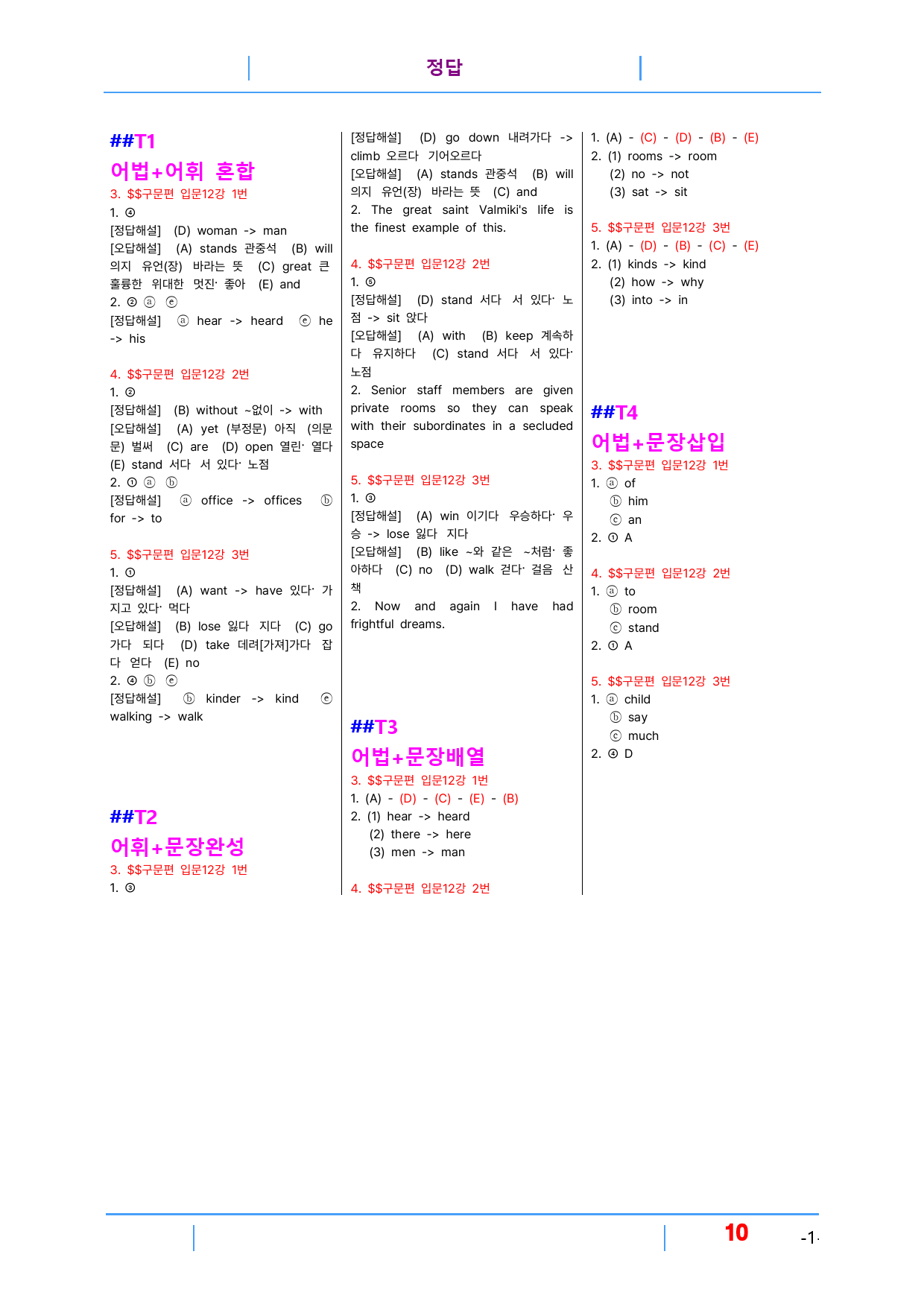 초간단 수능영어 구문편 입문 12장, 빠른변형 12제_preview_10